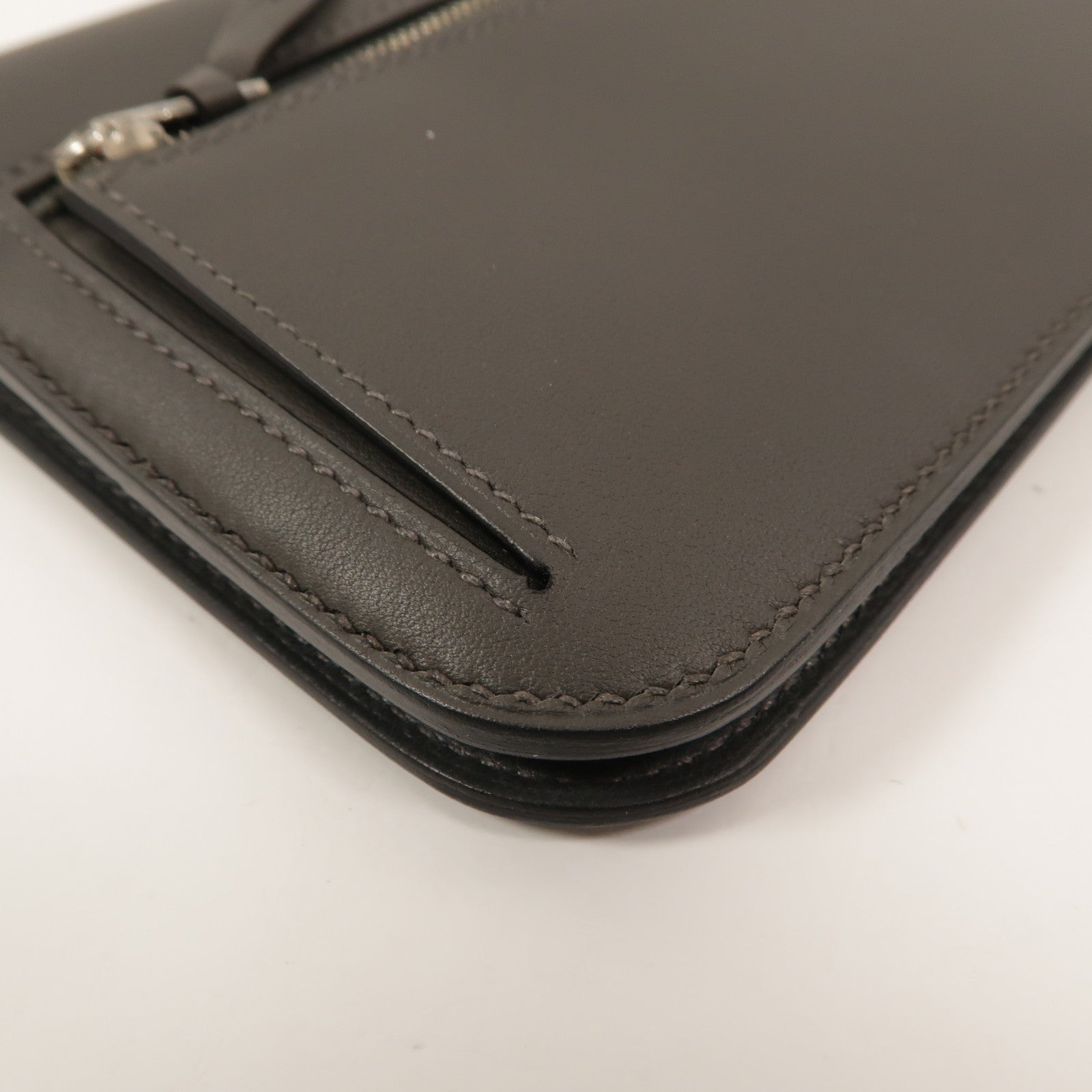 HERMES Swift皮革Dogon GM長錢包Ardoise