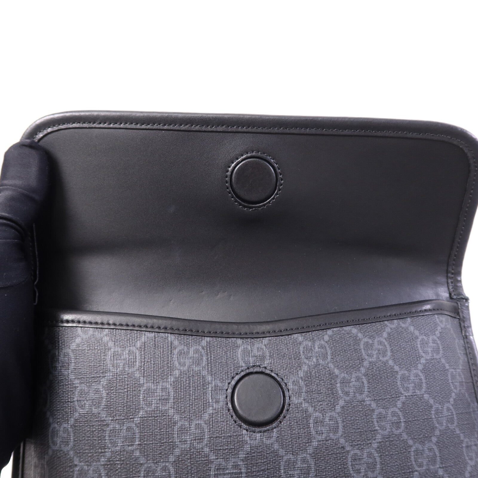 GUCCI 塗層帆布GG Supreme Waist Bag銀扣腰包