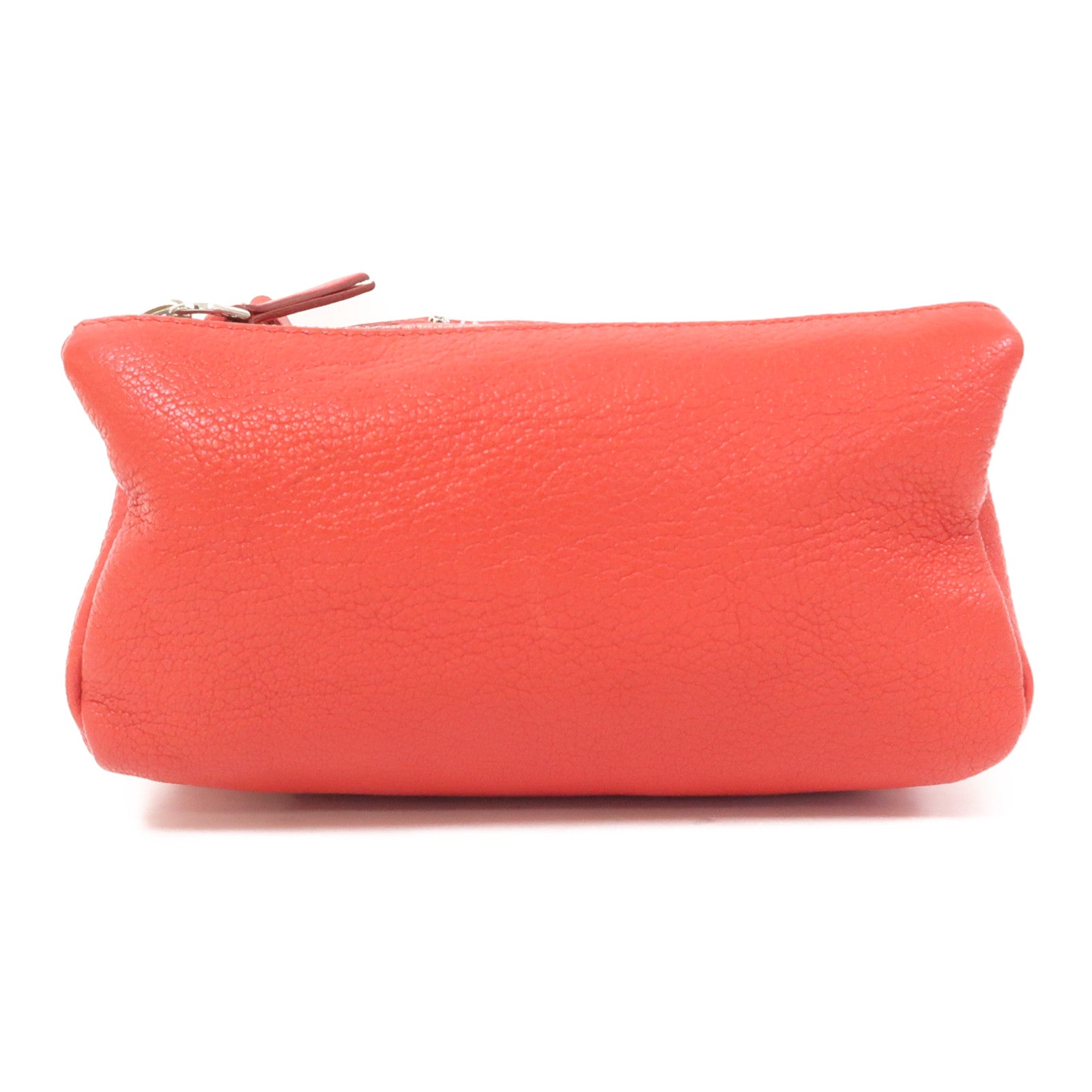 GIVENCHY 山羊皮皮革Pandora Clutch Bag銀扣手拿包紅色