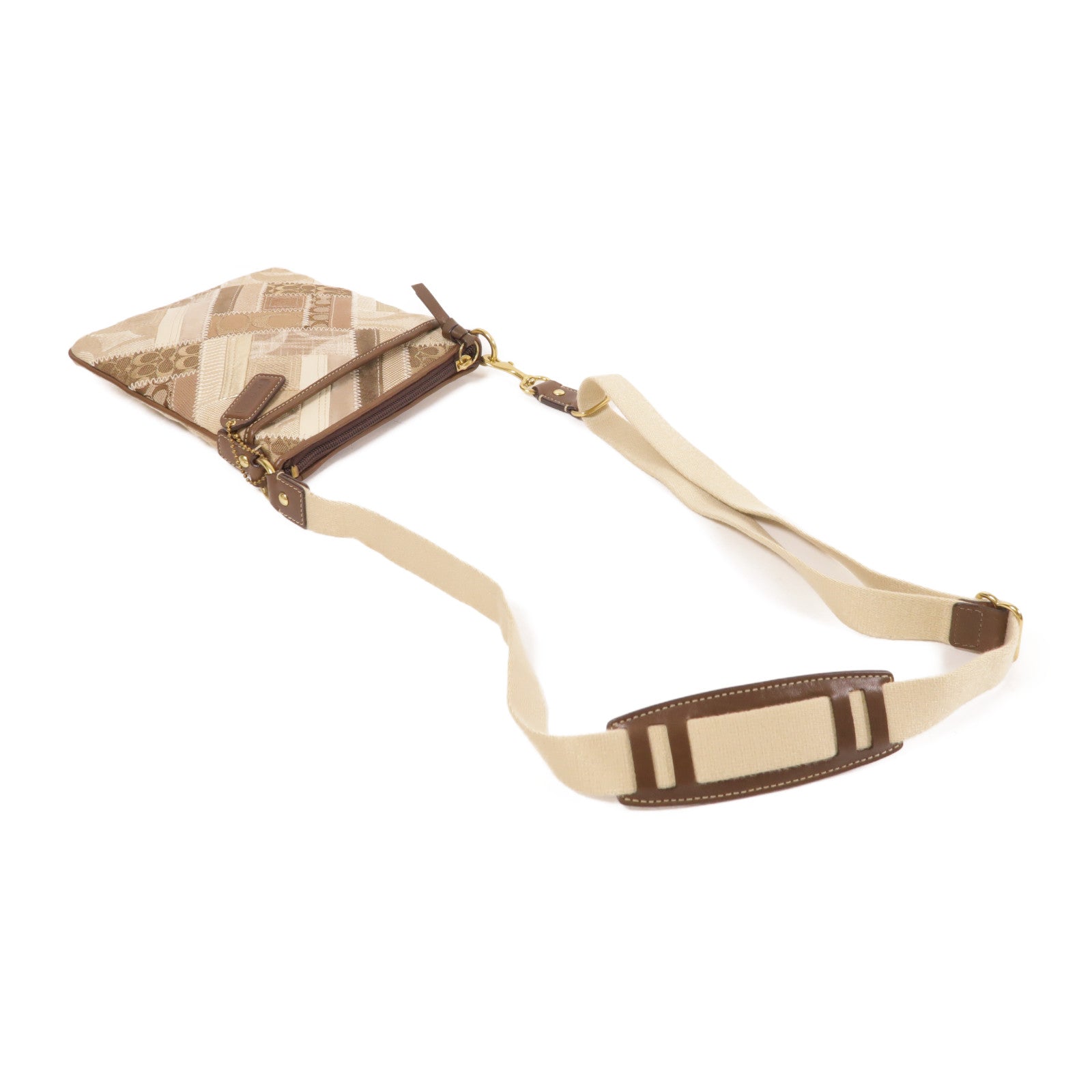 COACH 【激減優惠】帆布Shoulder Bag金扣肩背袋