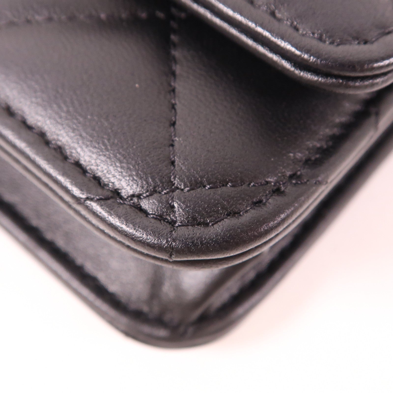 CHANEL 羊皮皮革WOC Wallet On Chain銀扣鏈帶肩背袋