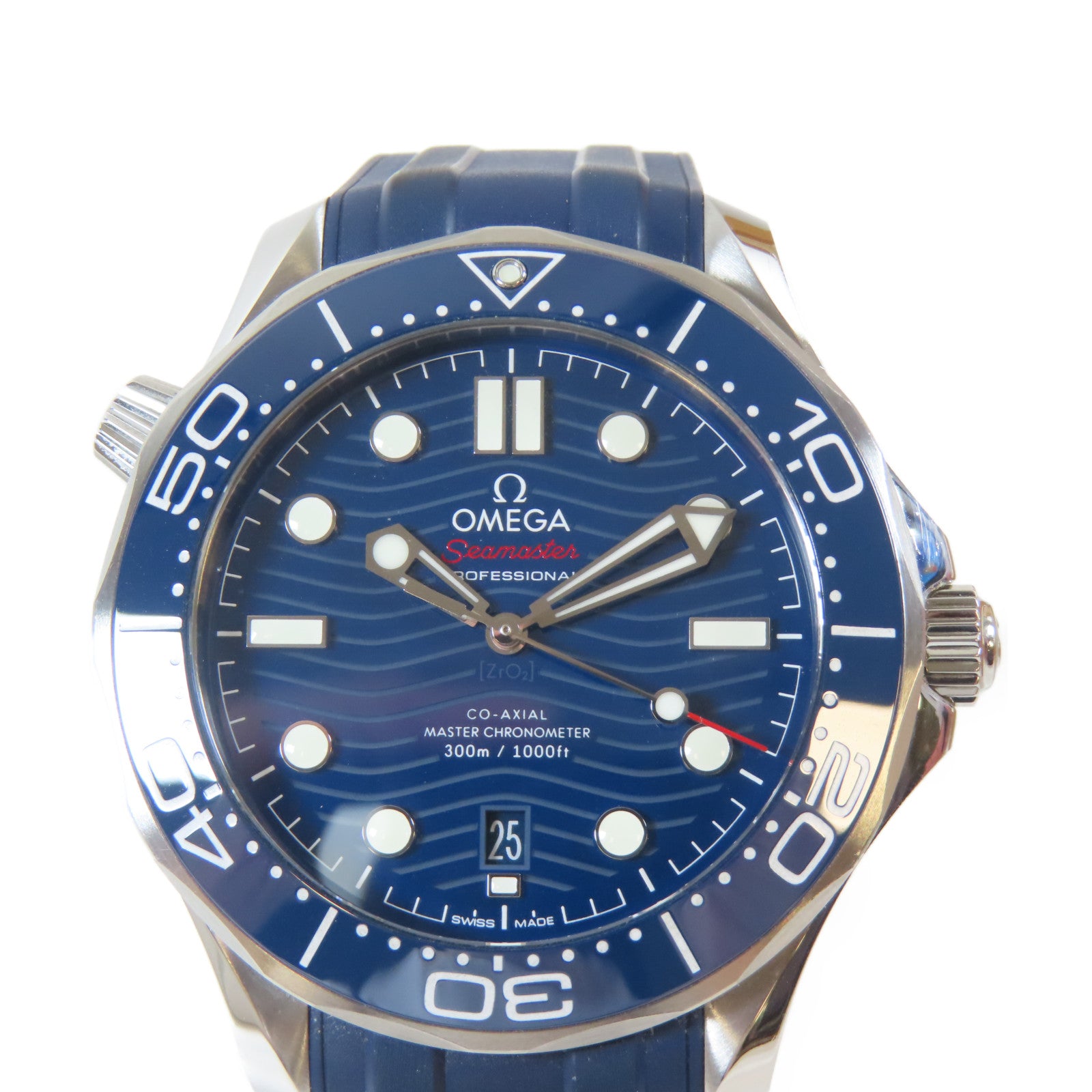 OMEGA Seamaster Diver 300M不鏽鋼/橡胶手錶自動機芯藍色/銀色