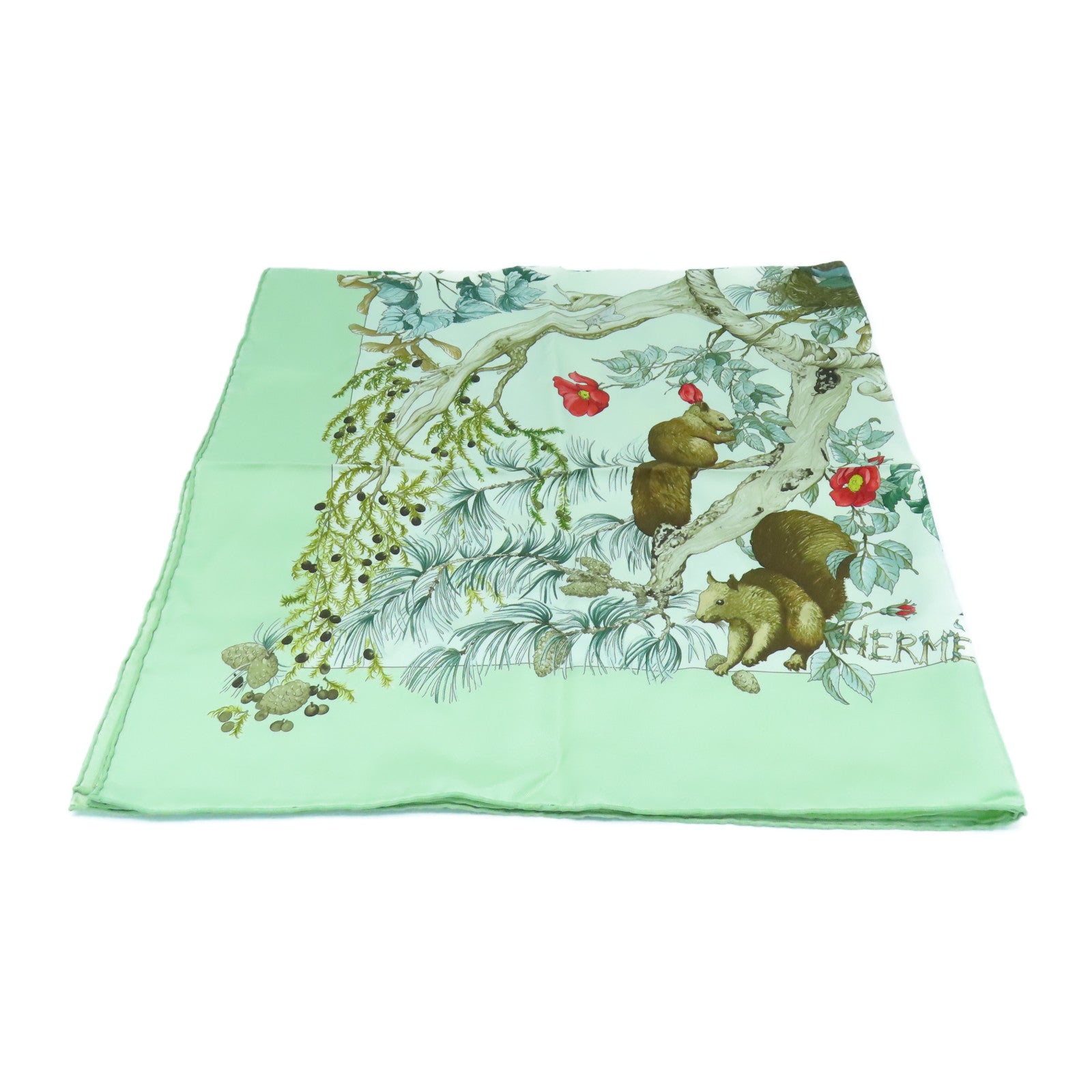 HERMES 【激減優惠】絲質Scarf絲巾淺綠色
