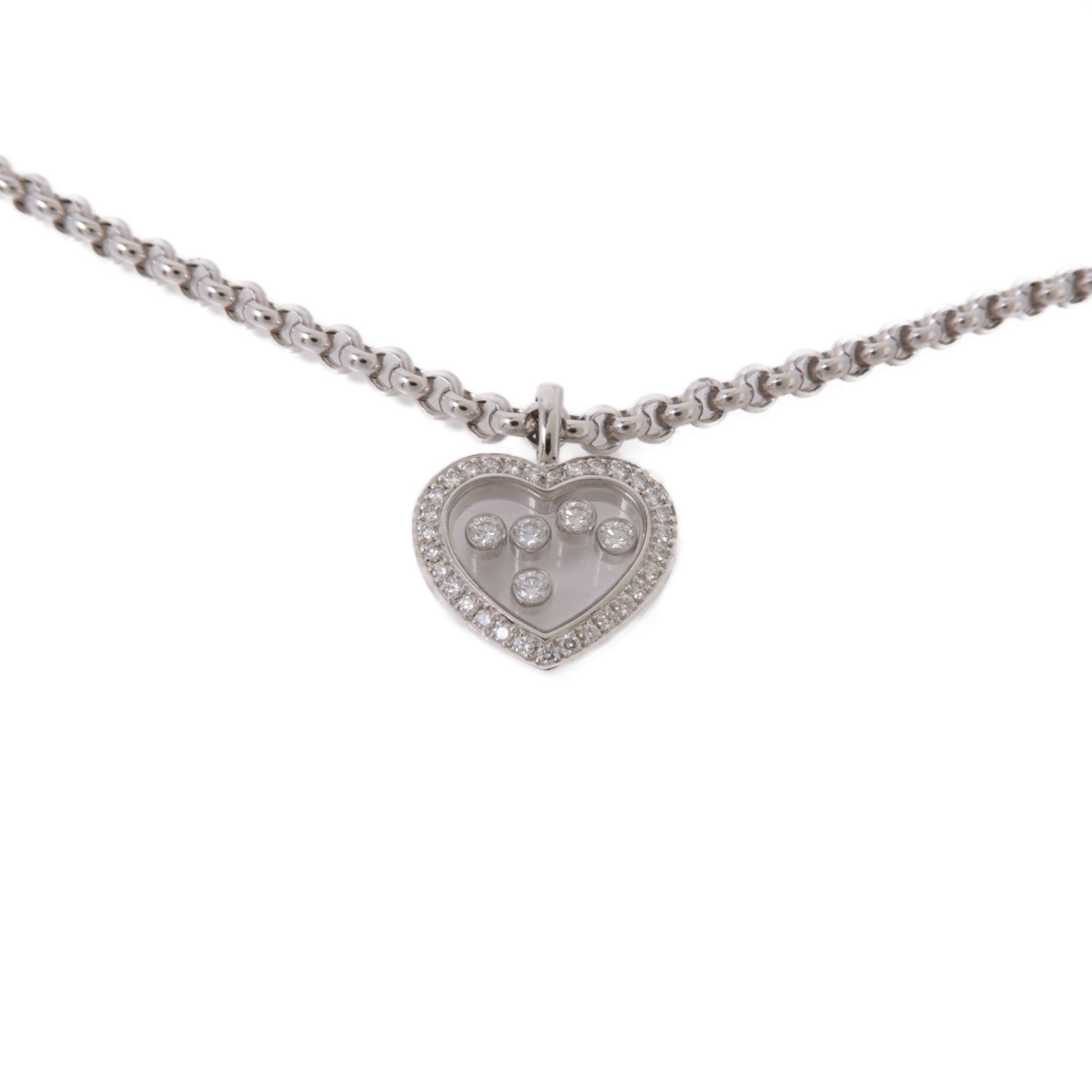 Chopard 18K白金Happy D Necklace項鍊