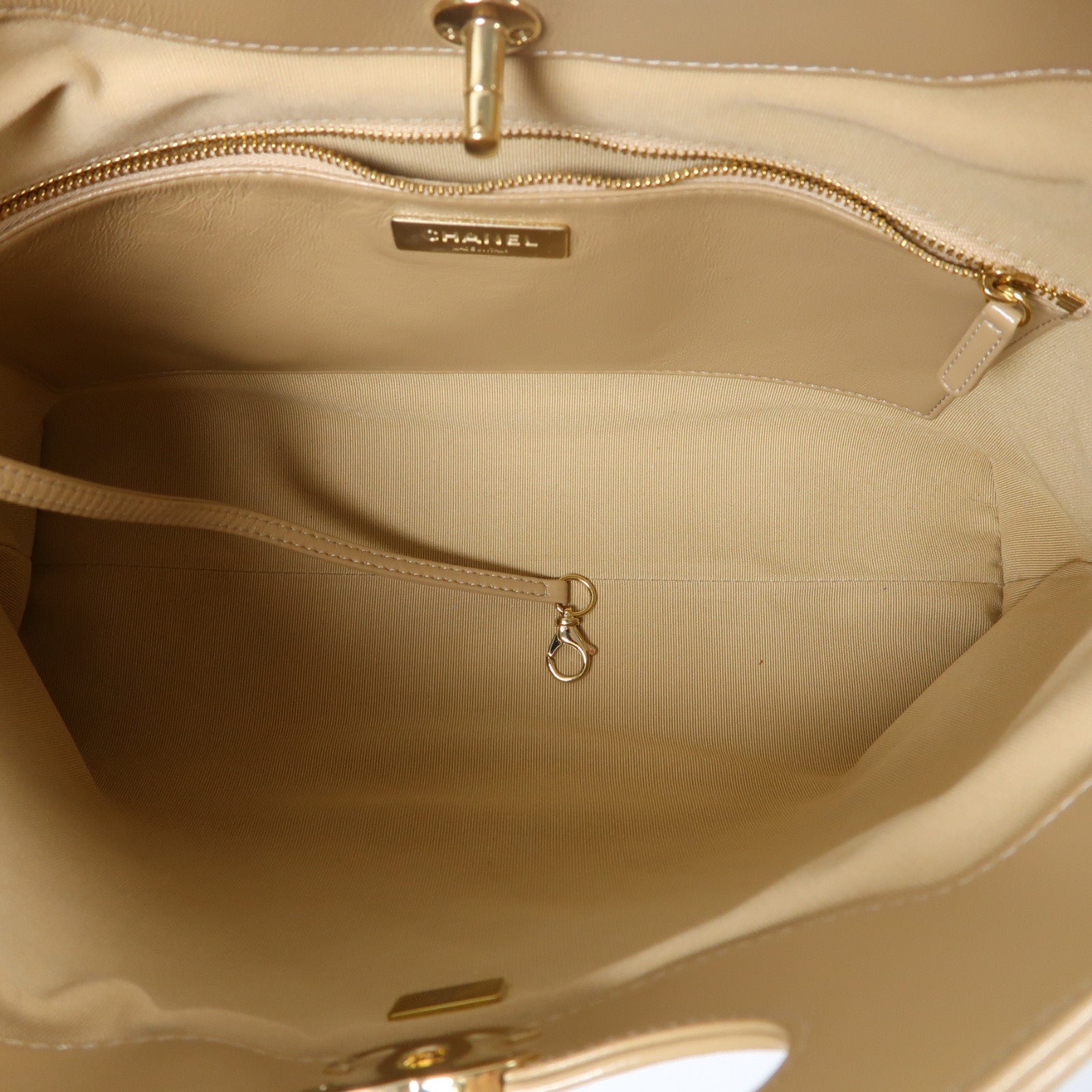 CHANEL 【激減優惠】菱格羊皮皮革C31 Shopping Bag金扣手挽肩背兩用袋啡色