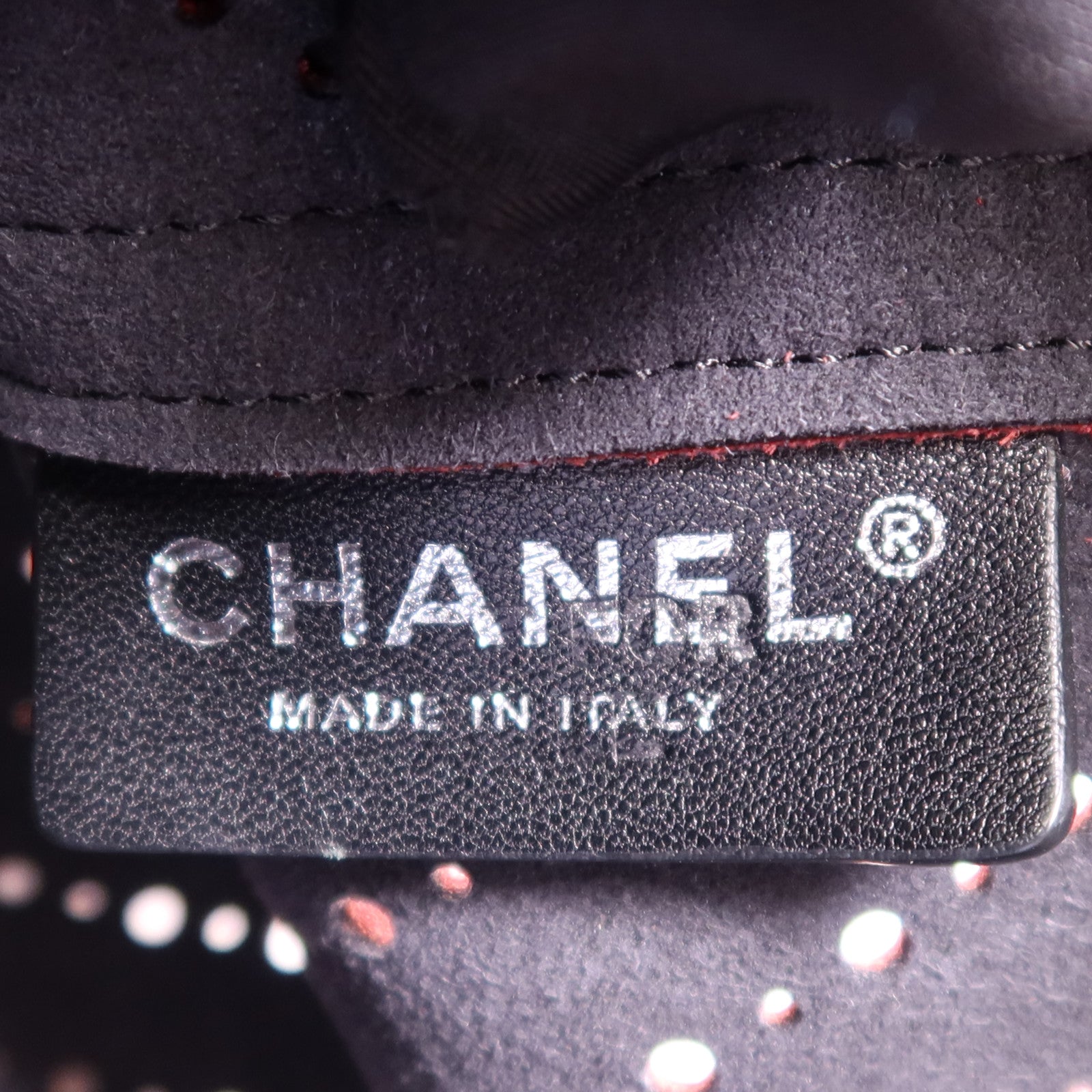 CHANEL 牛皮皮革Tote Bag銀扣鏈帶肩背袋