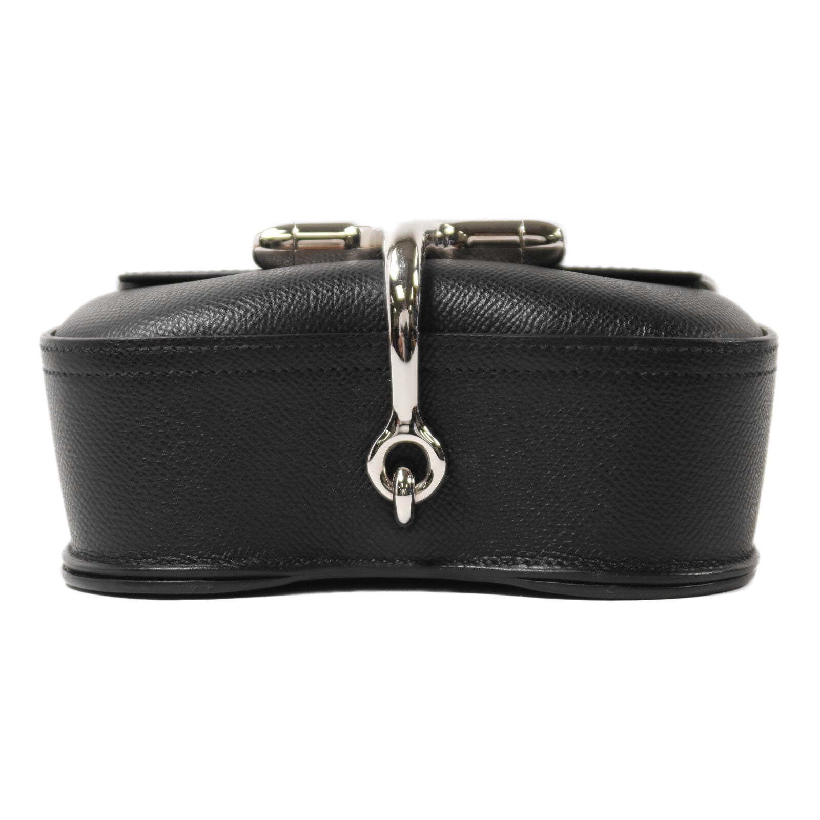 HERMES 【激減優惠】Epsom皮革Della Cavalleria Mini銀扣肩背袋Noir