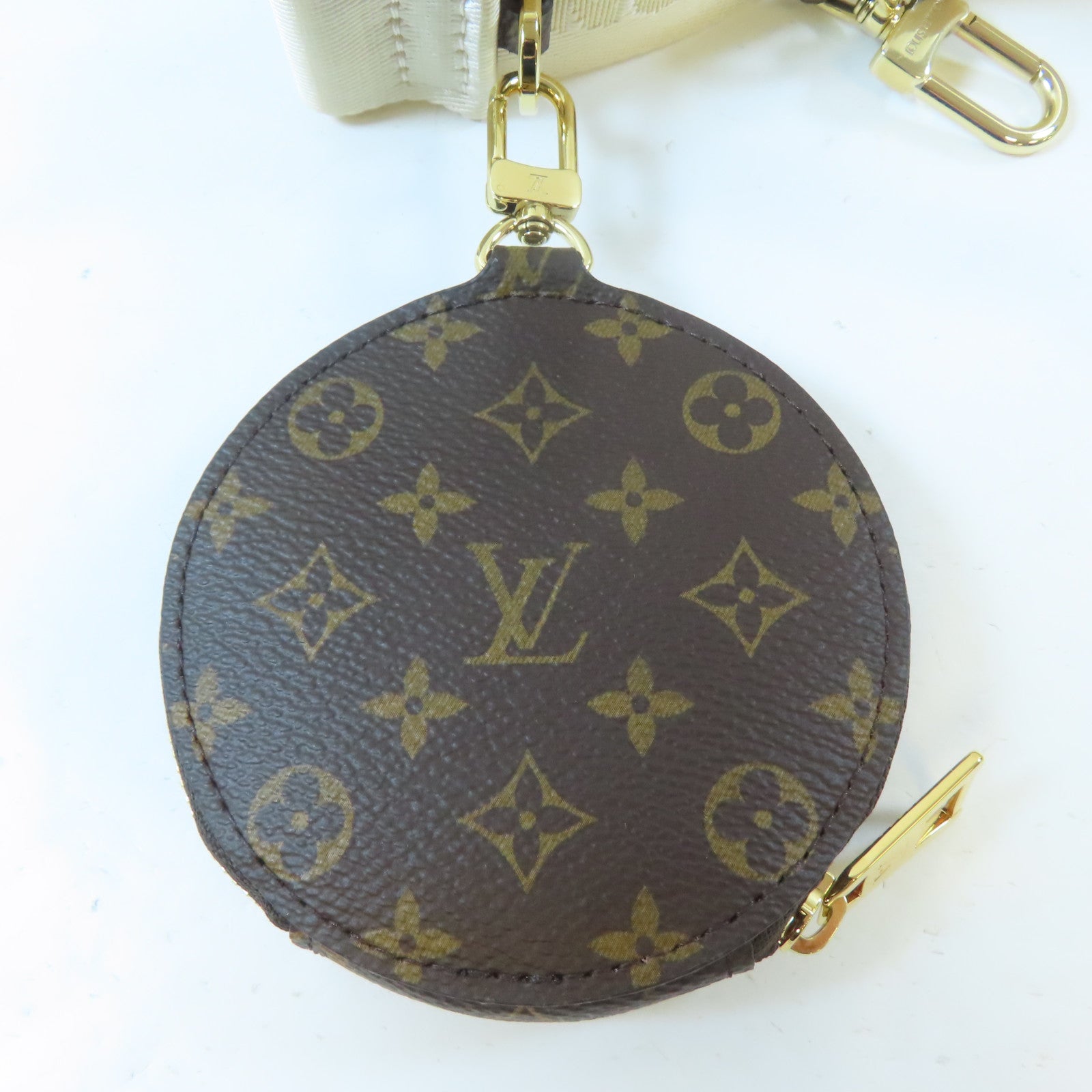 LOUIS VUITTON Monogram On The Go PM金扣手挽肩背兩用袋啡色