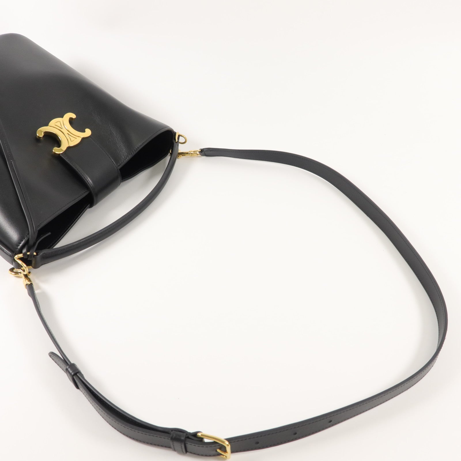 CELINE 牛皮皮革Louise Bucket Medium手挽肩背兩用袋