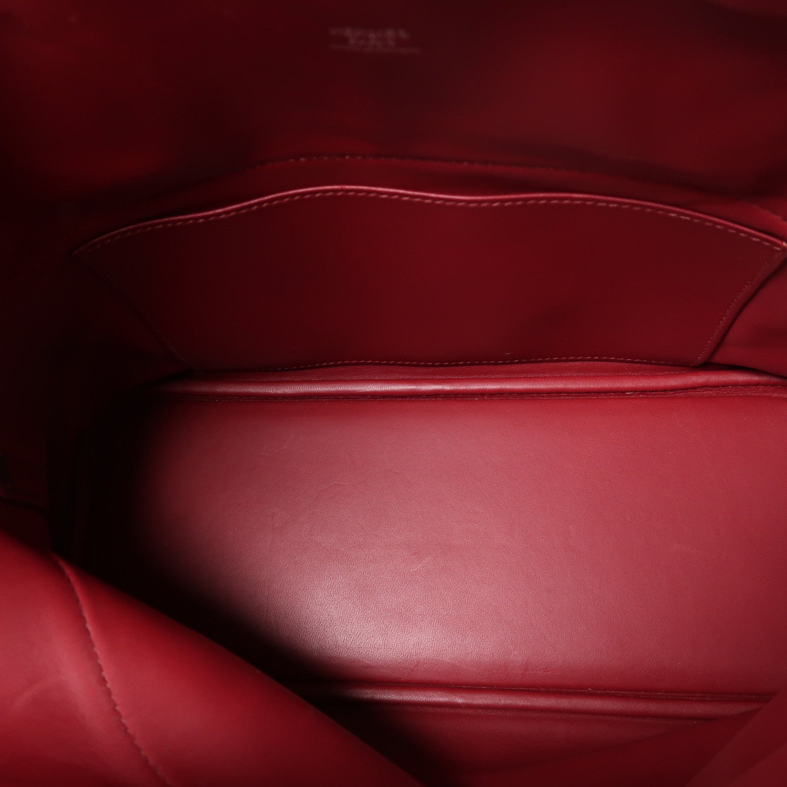 HERMES Clemence皮革Bolide 31銀扣手挽肩背兩用袋Rouge Vif
