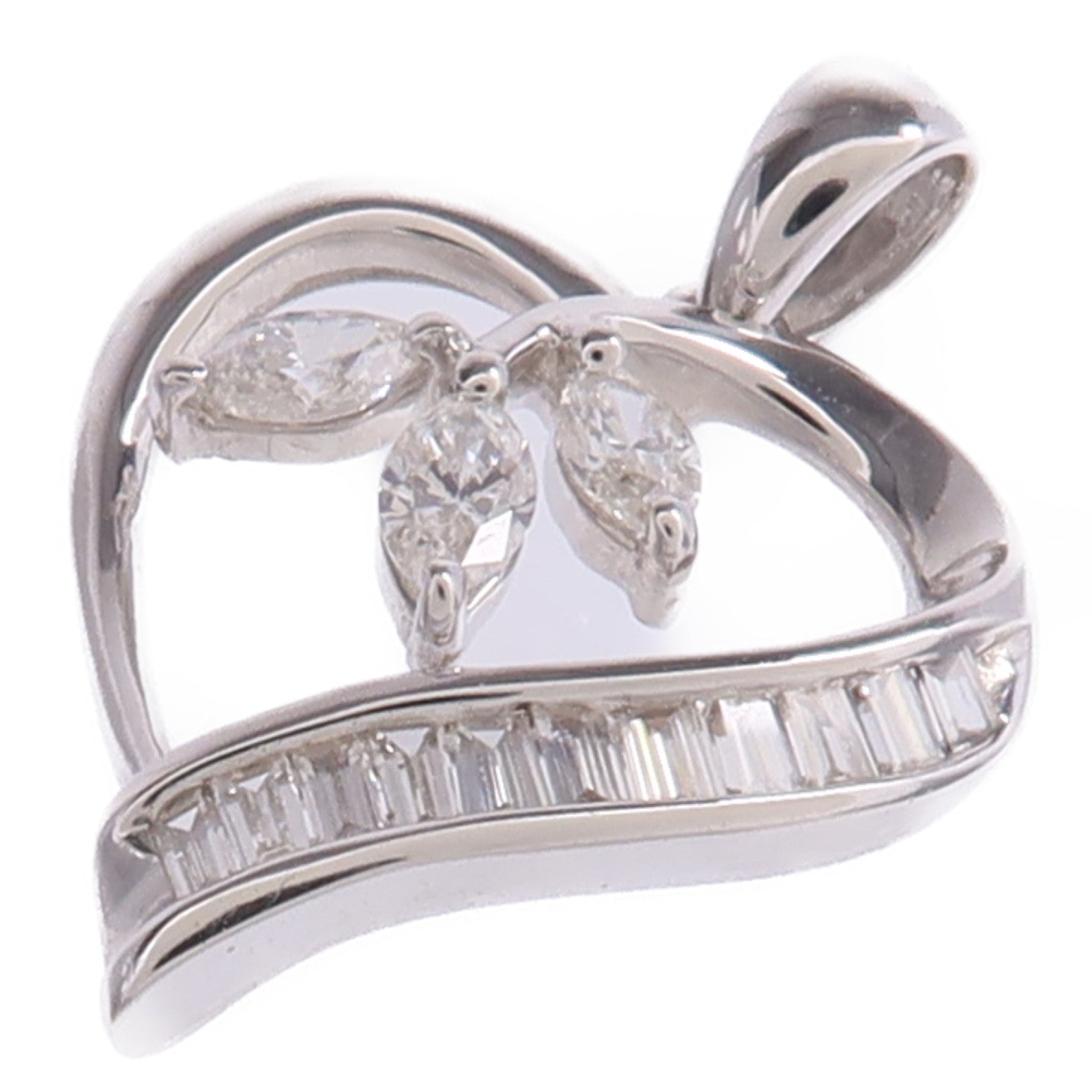 JEWELRY 【激減優惠】18K白金Diamond Pendant Top鑽石吊墜