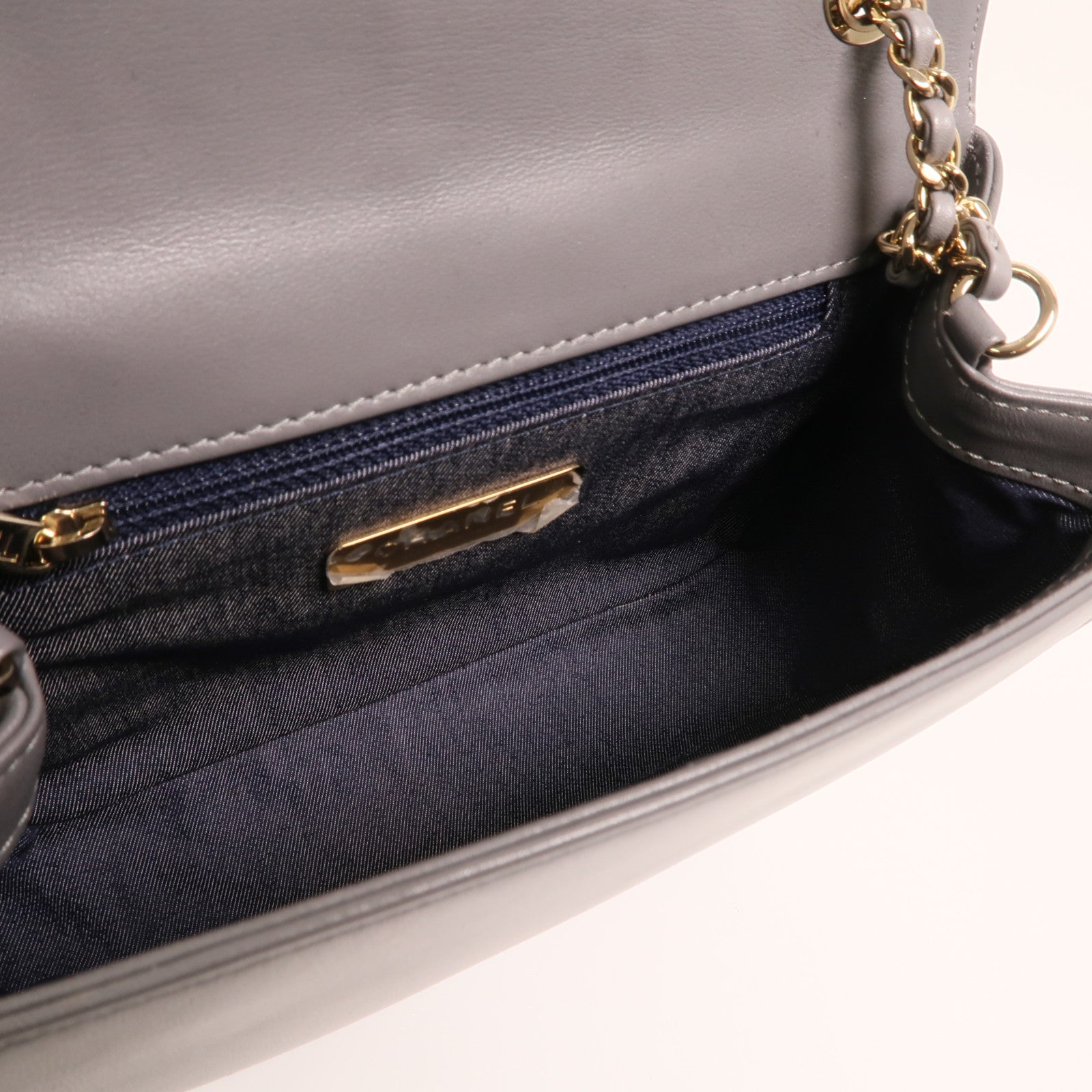 CHANEL 【激減優惠】牛皮皮革CC Mania Flap Bag金扣鏈帶肩背袋