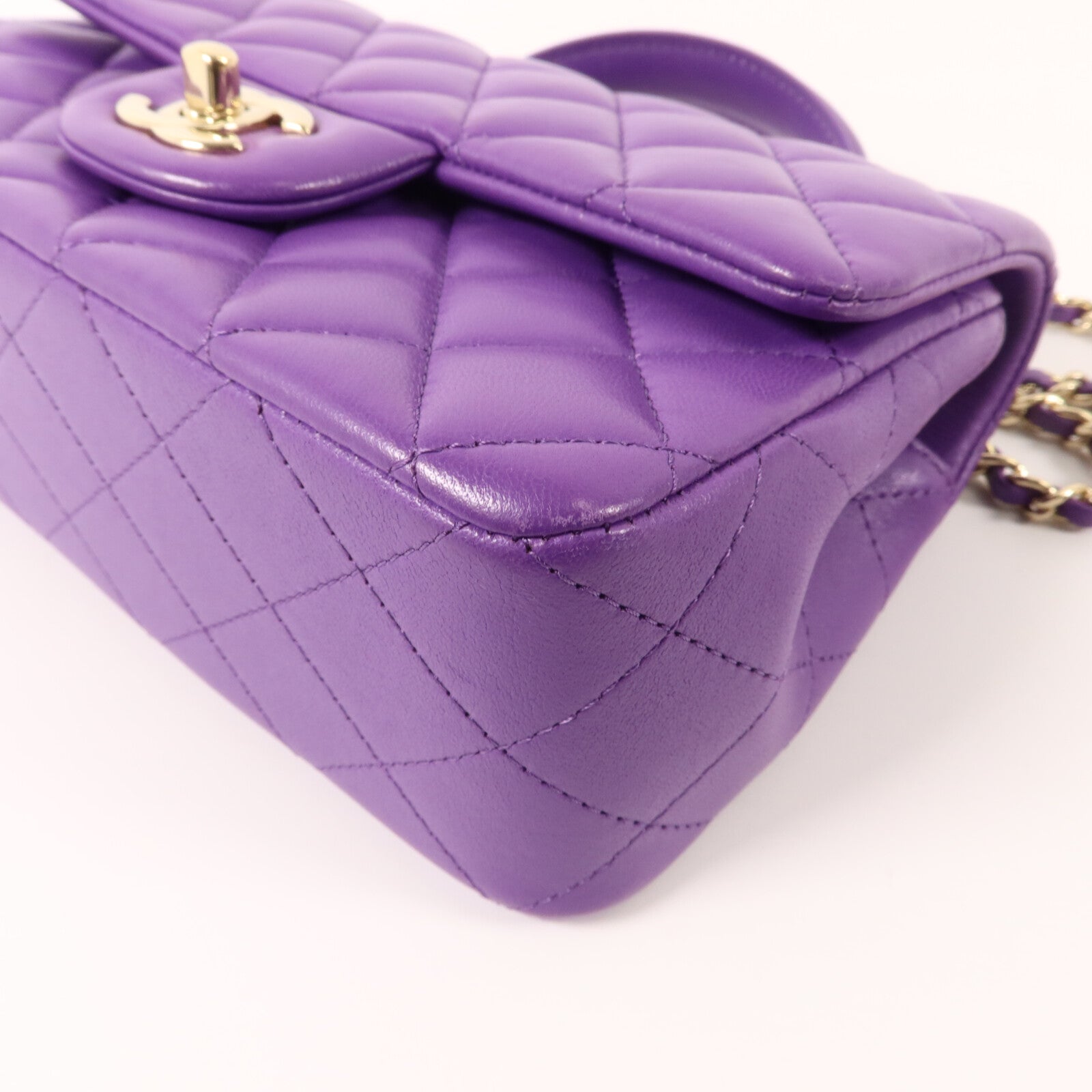 CHANEL 羊皮皮革Mini Top Handle手挽肩背兩用袋