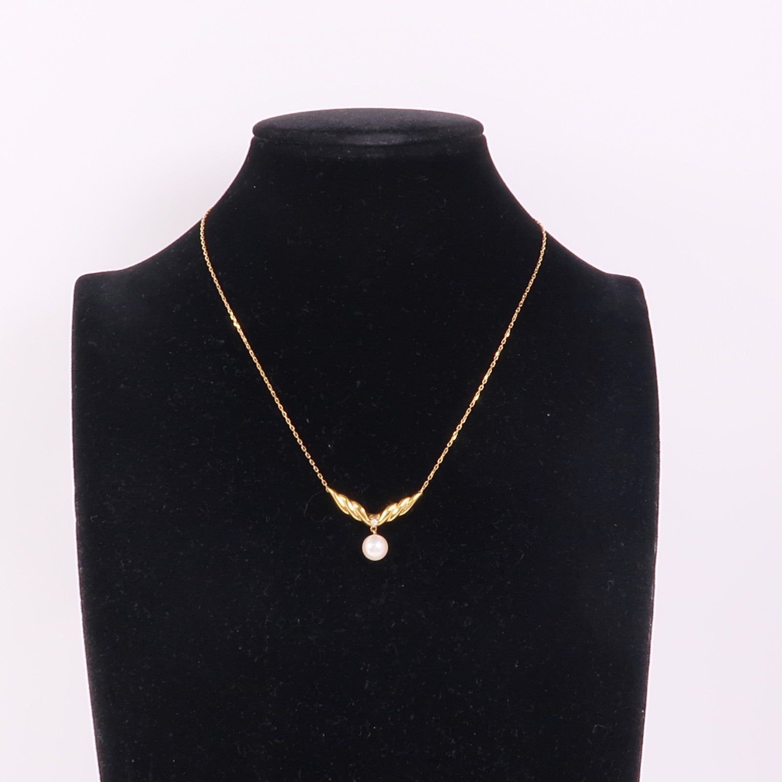 JEWELRY 18K黃金Pearl/Diamond Necklace珍珠鑽石項鍊