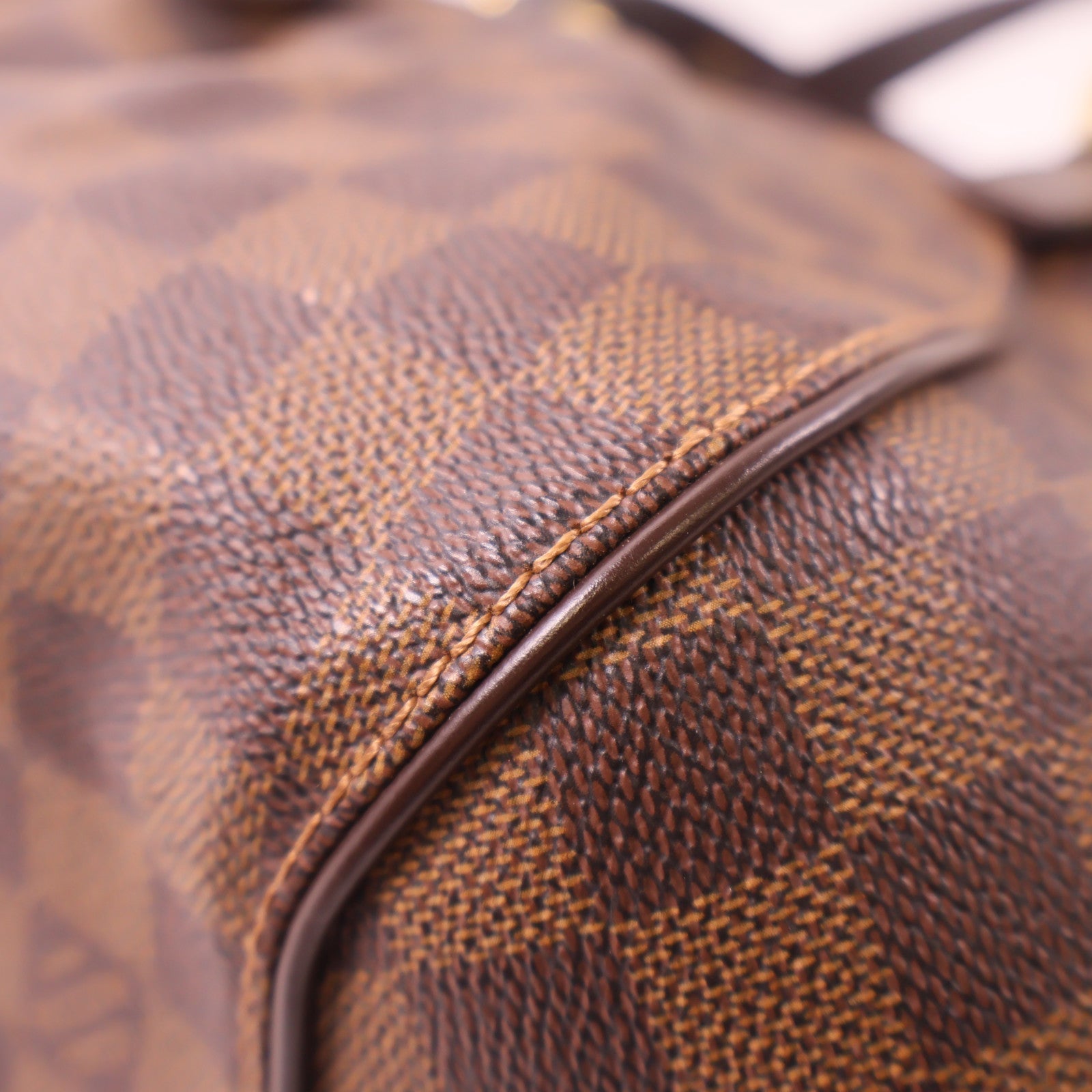 LOUIS VUITTON 【激減優惠】Damier Sistina PM金扣手挽袋棕色