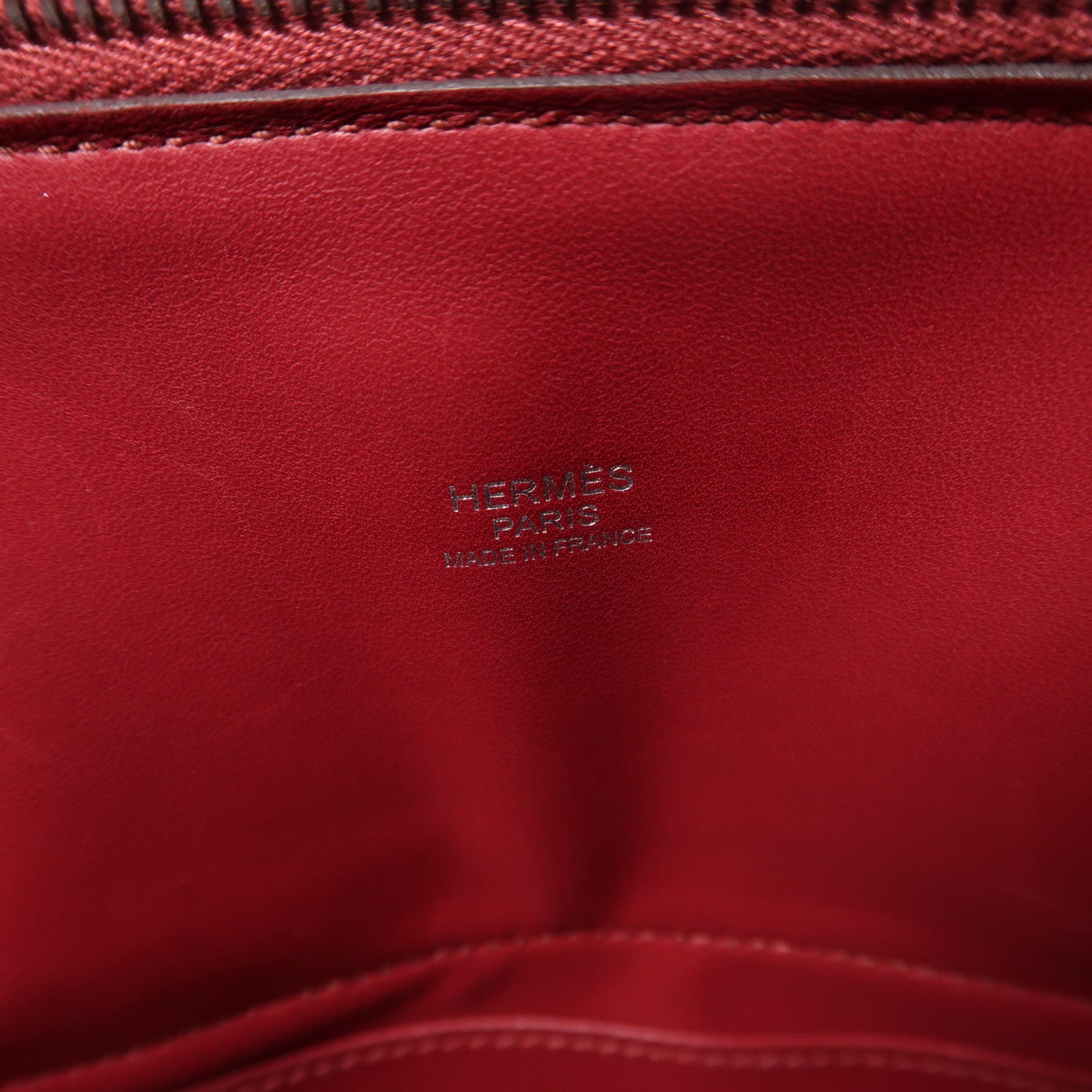 HERMES Clemence皮革Bolide 31銀扣手挽肩背兩用袋Rouge Vif