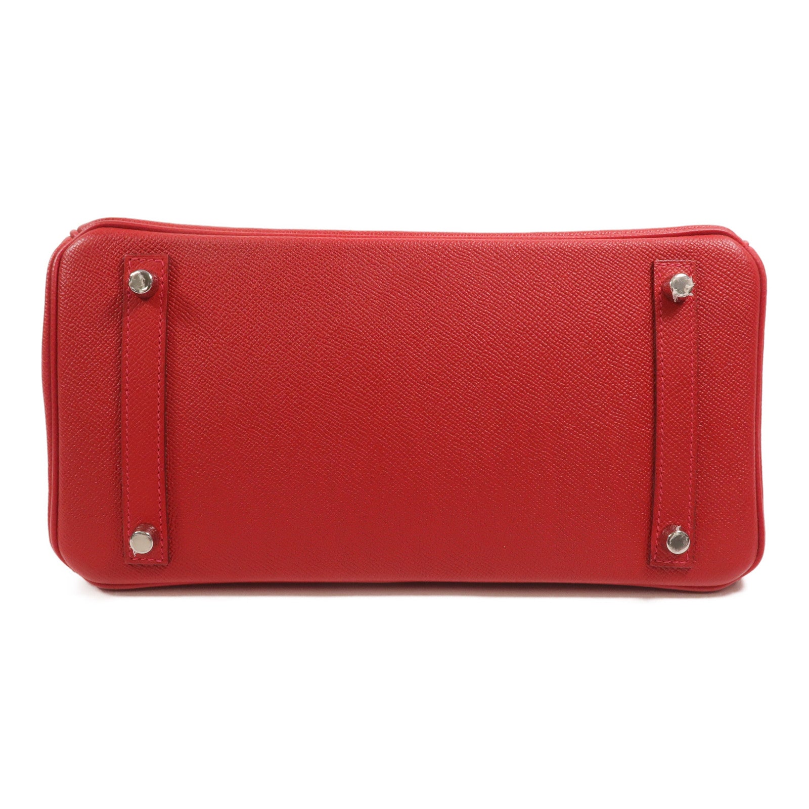 HERMES Epsom皮革Birkin 30手挽袋Rouge Casaque