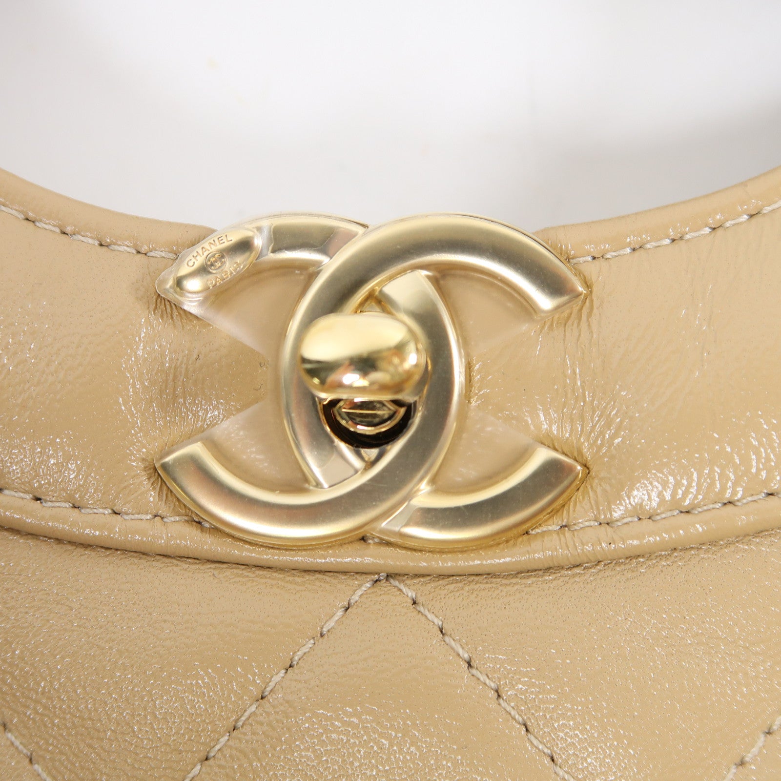 CHANEL 【激減優惠】菱格羊皮皮革C31 Shopping Bag金扣手挽肩背兩用袋啡色