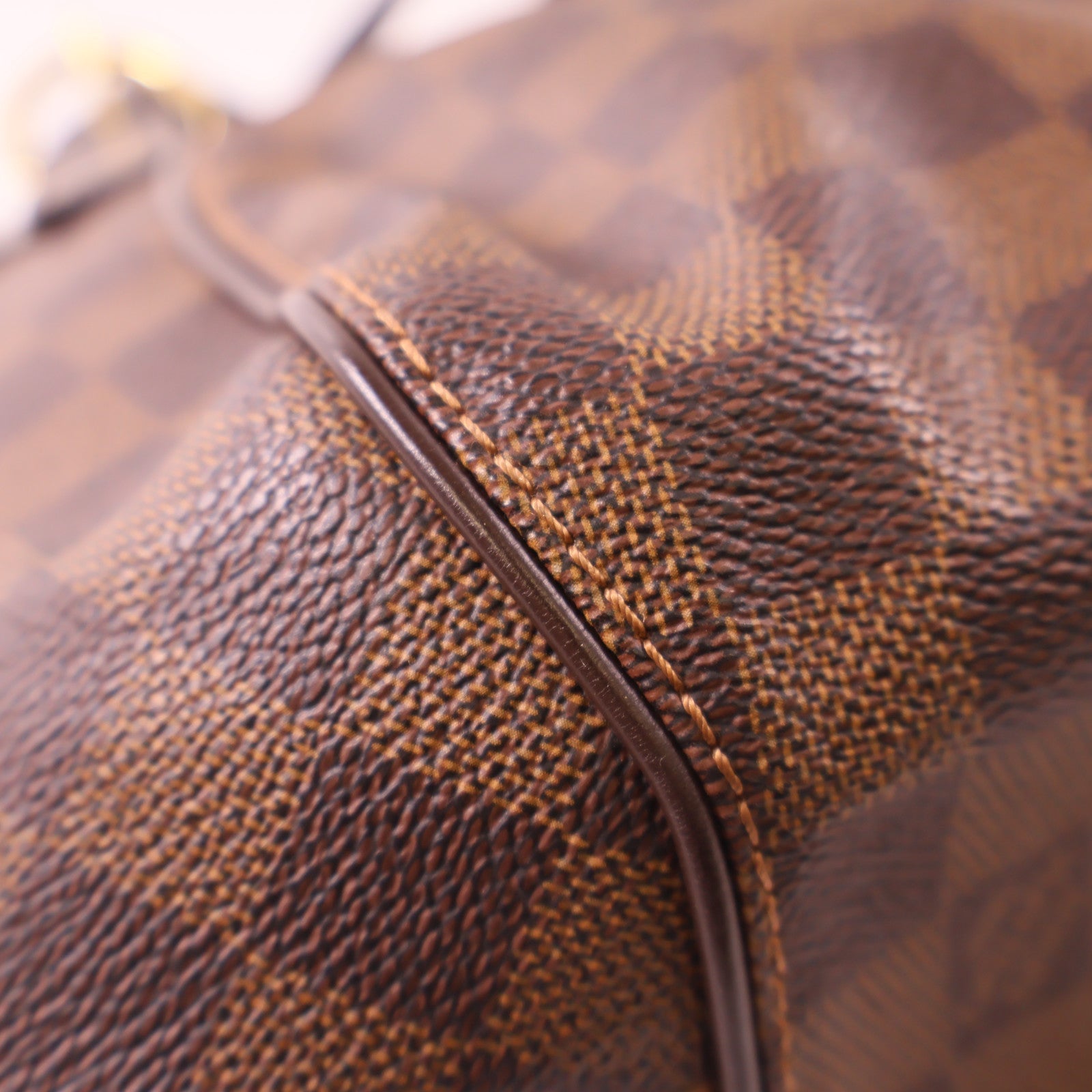 LOUIS VUITTON 【激減優惠】Damier Sistina PM金扣手挽袋棕色