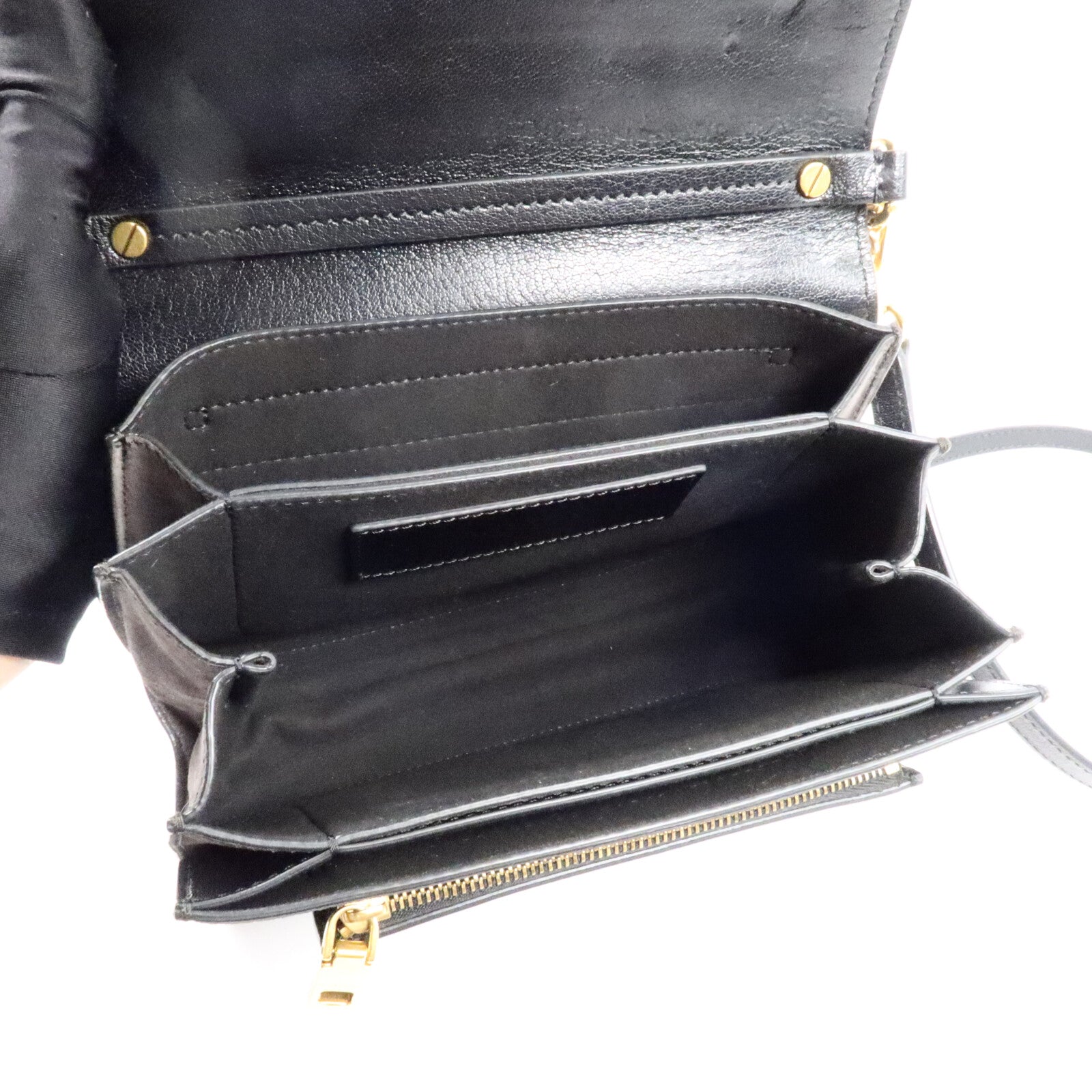 GIVENCHY 山羊皮皮革Chain Shoulder Bag鏈帶肩背袋