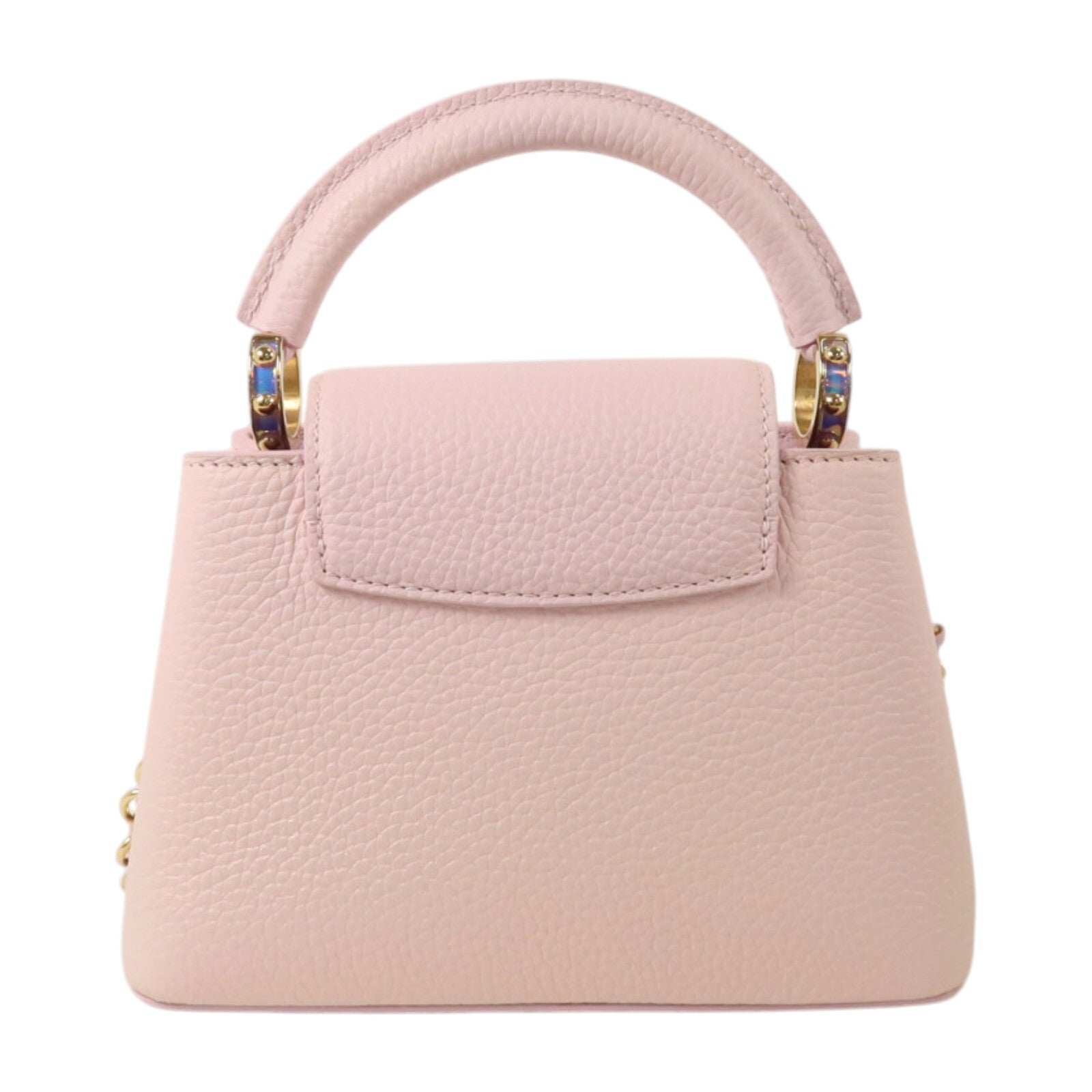 LOUIS VUITTON Taurillon Capucines Mini金扣手挽肩背兩用袋