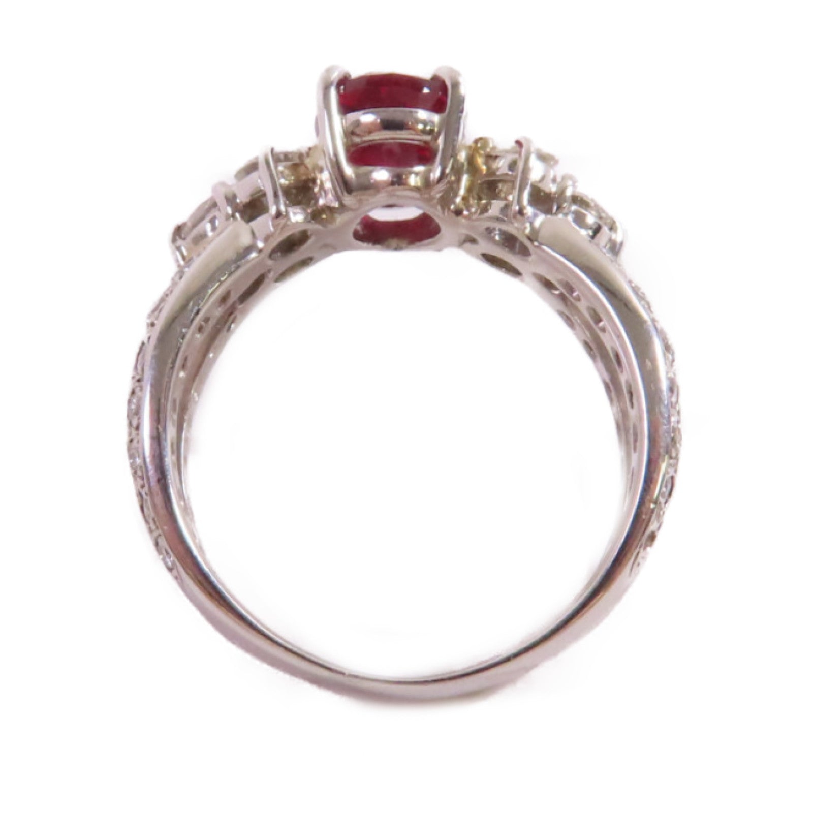 JEWELRY 【激減優惠】PT900鉑金/1.961ct紅寶石/0.70ct鑽石Ruby Diamond Ring戒指US#6.25