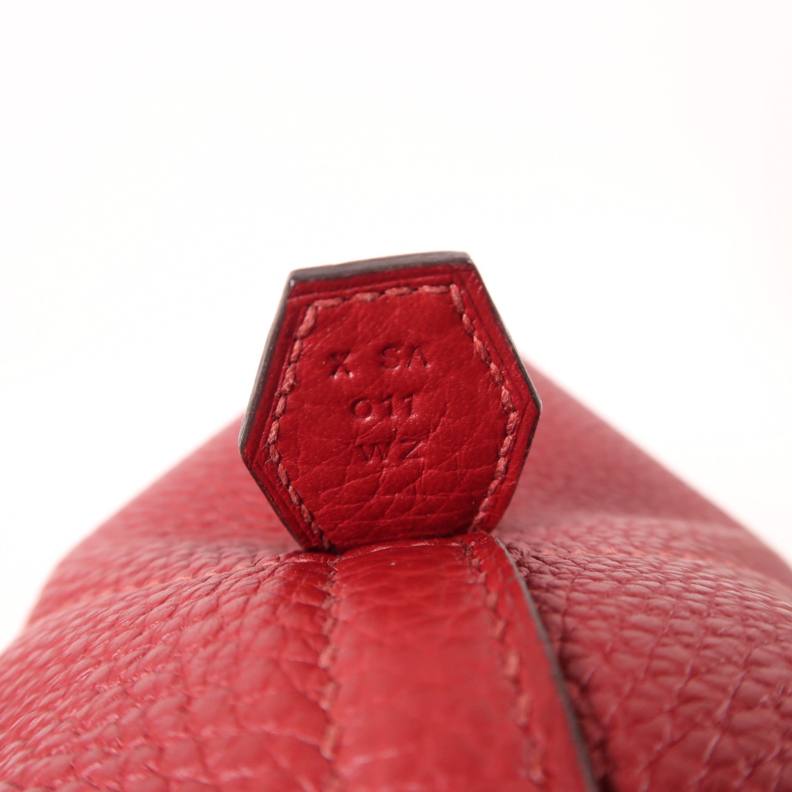 HERMES Clemence皮革Bolide 31銀扣手挽肩背兩用袋Rouge Vif