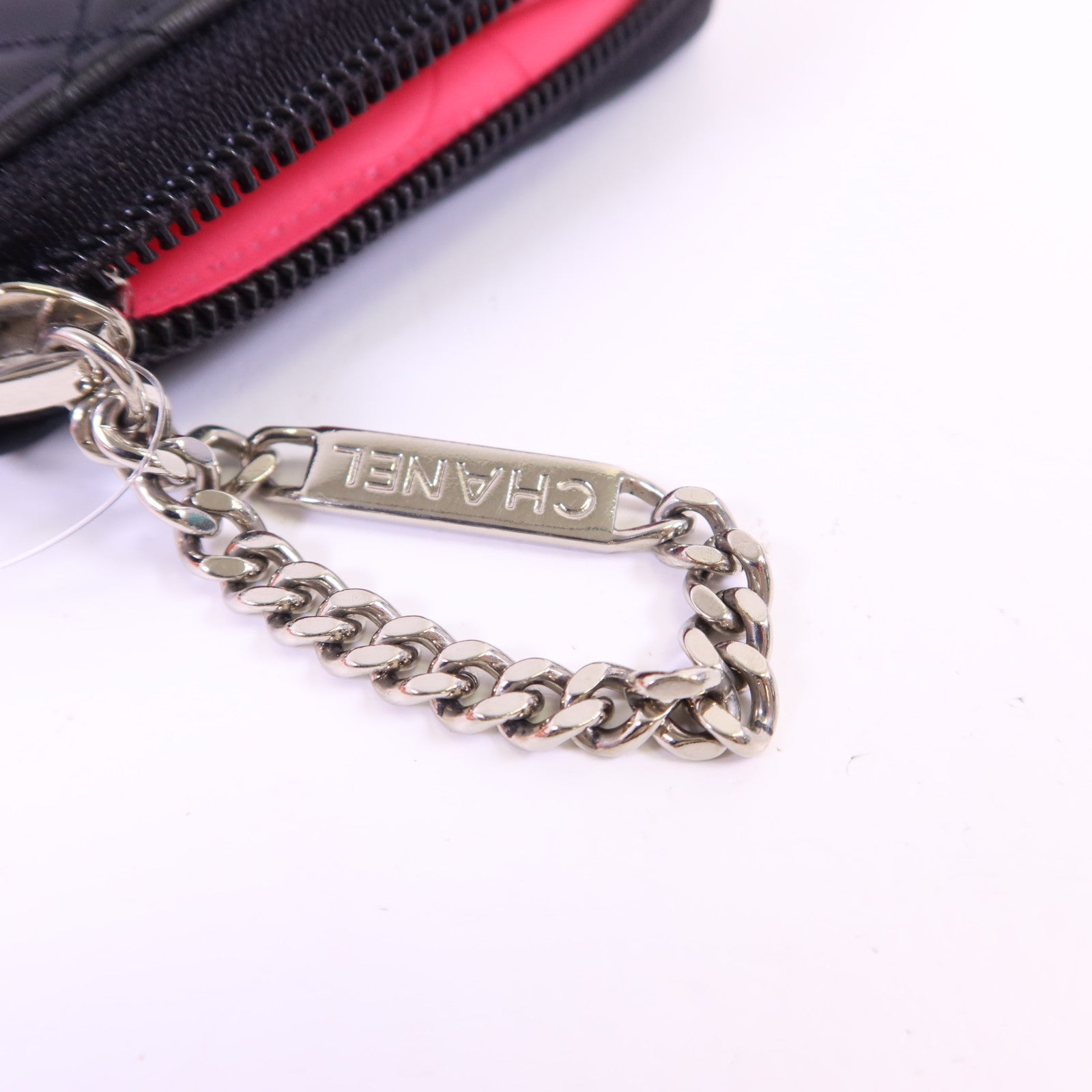 CHANEL 【激減優惠】牛皮皮革Cambon Wallet銀扣長錢包