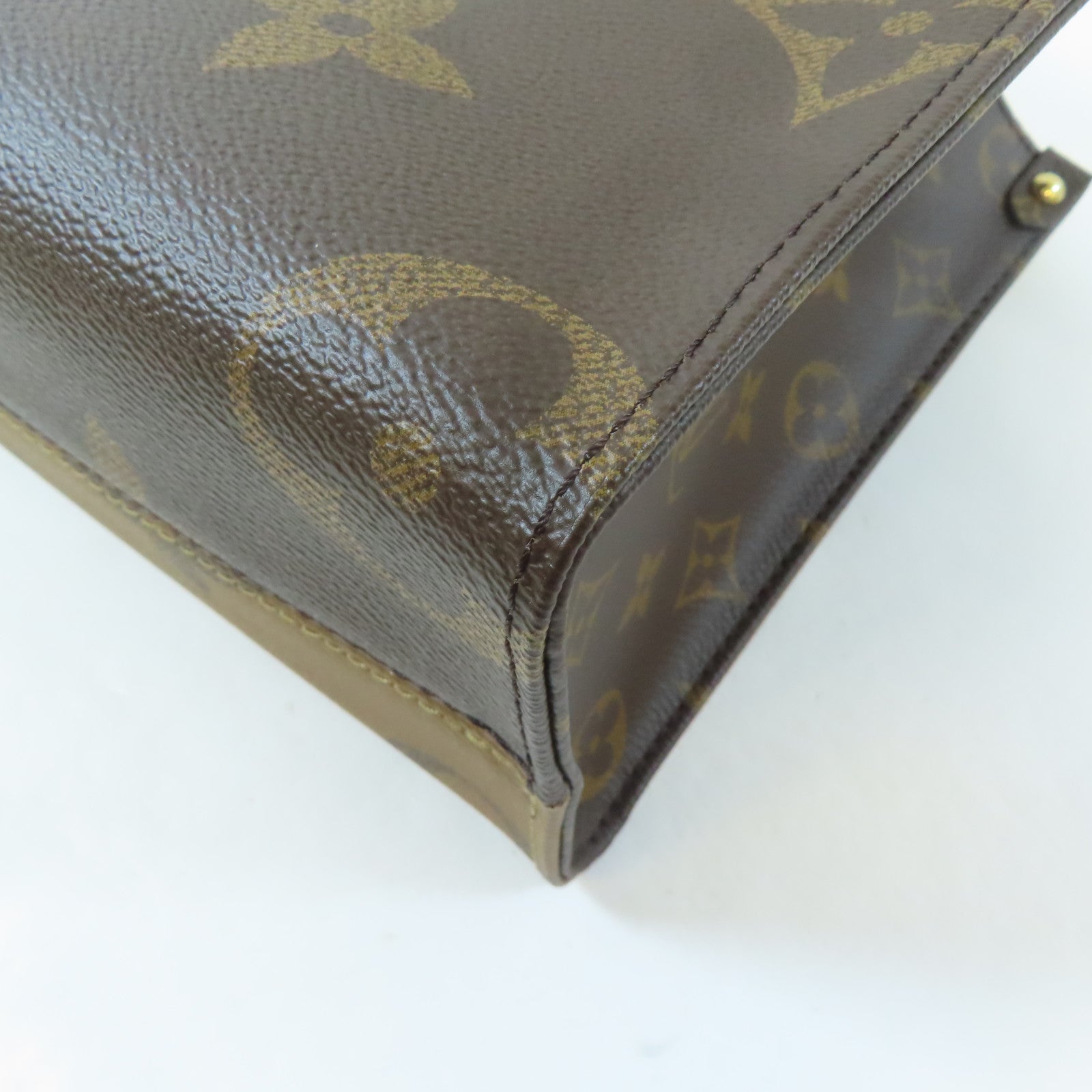 LOUIS VUITTON Monogram On The Go PM金扣手挽肩背兩用袋啡色