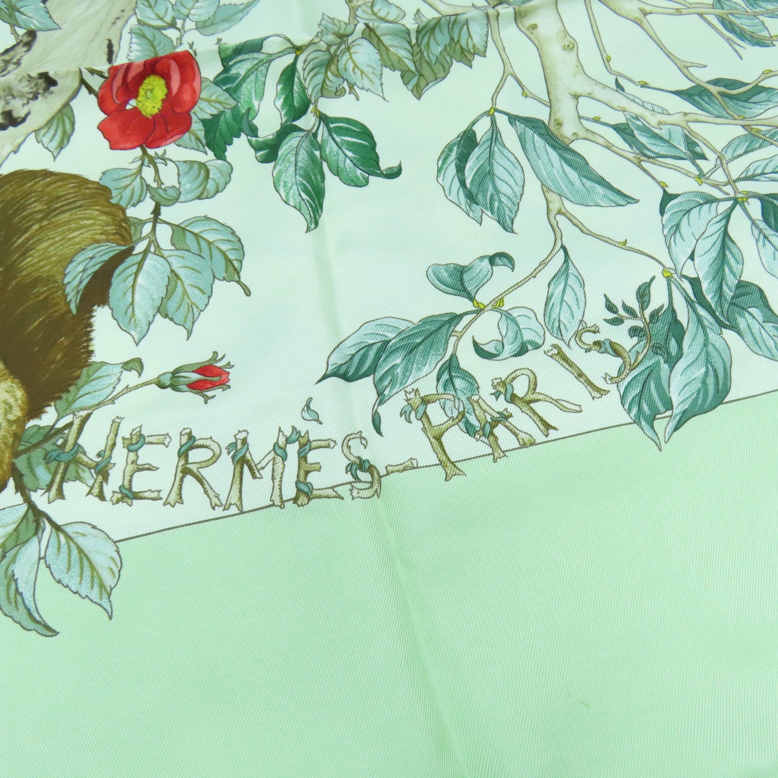 HERMES 【激減優惠】絲質Scarf絲巾淺綠色