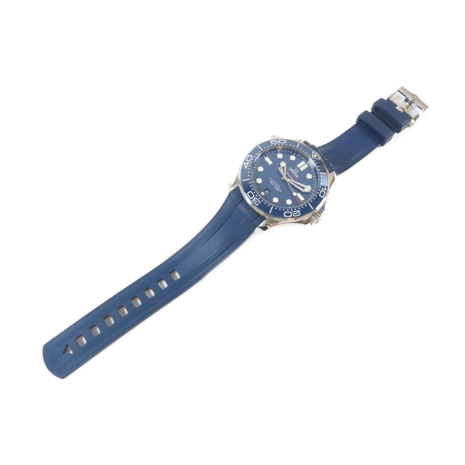 OMEGA Seamaster Diver 300M不鏽鋼/橡胶手錶自動機芯藍色/銀色