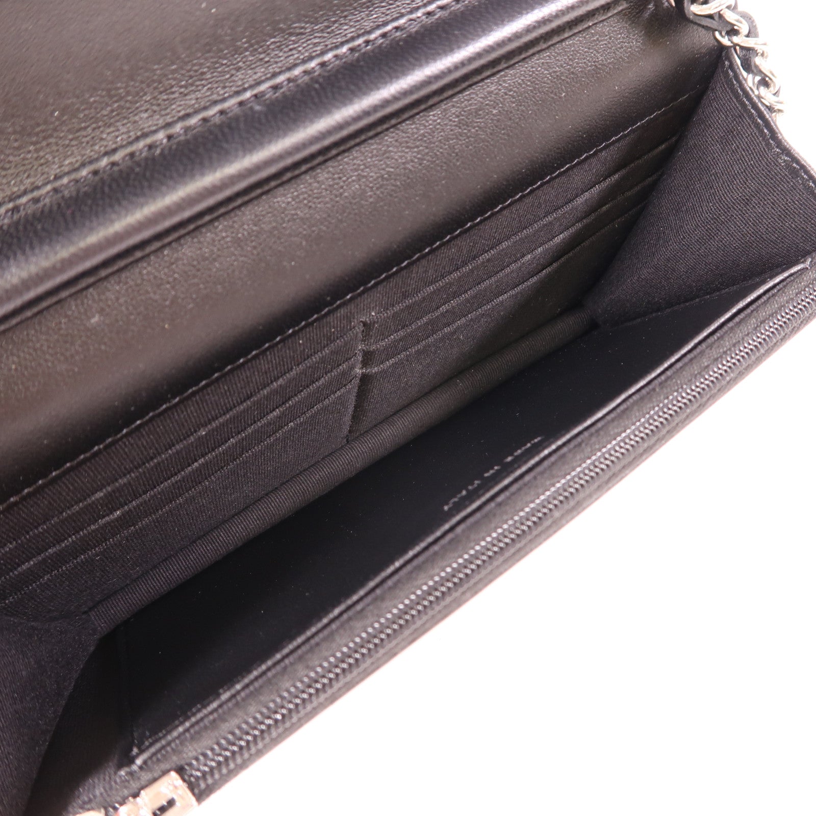 CHANEL 羊皮皮革WOC Wallet On Chain銀扣鏈帶肩背袋