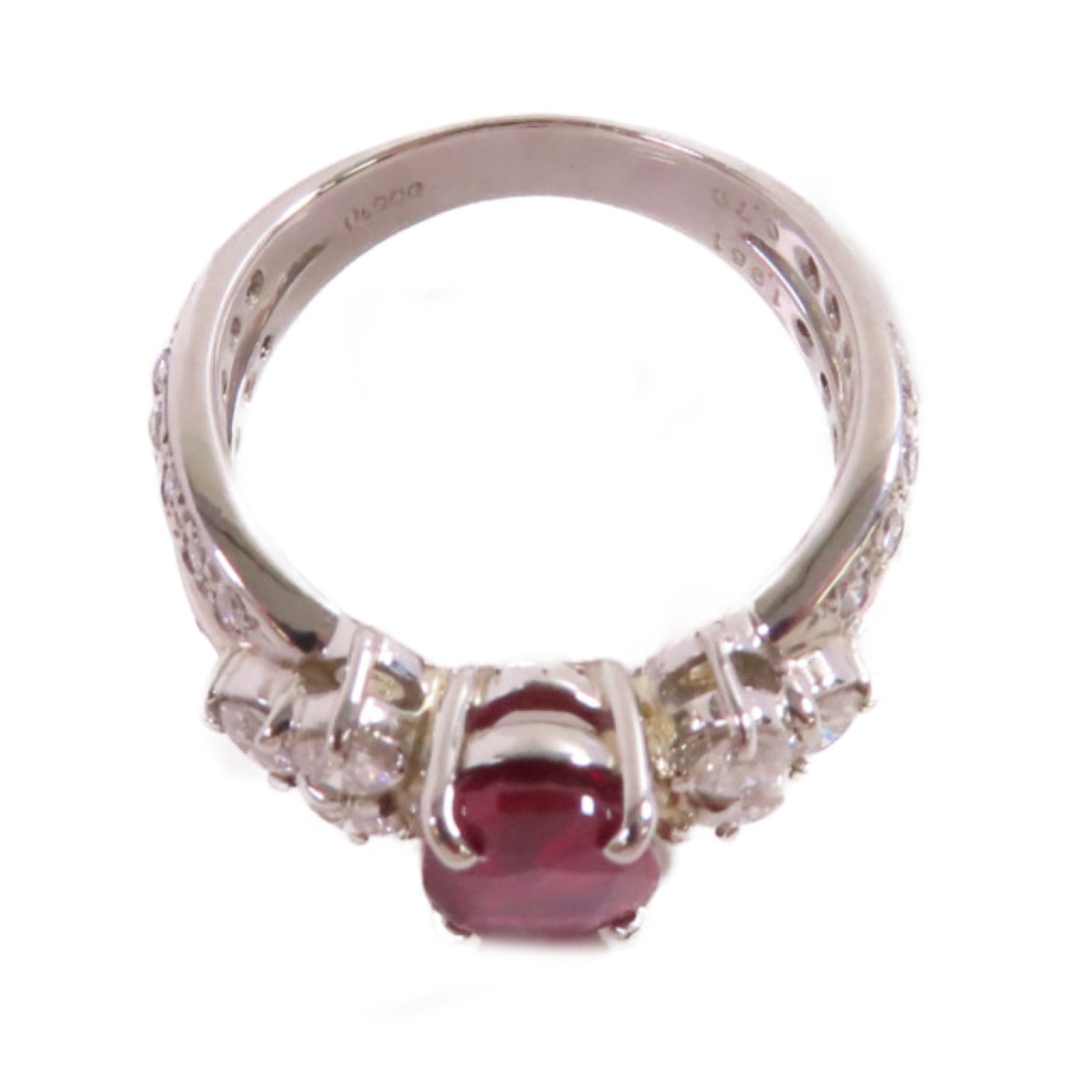 JEWELRY 【激減優惠】PT900鉑金/1.961ct紅寶石/0.70ct鑽石Ruby Diamond Ring戒指US#6.25