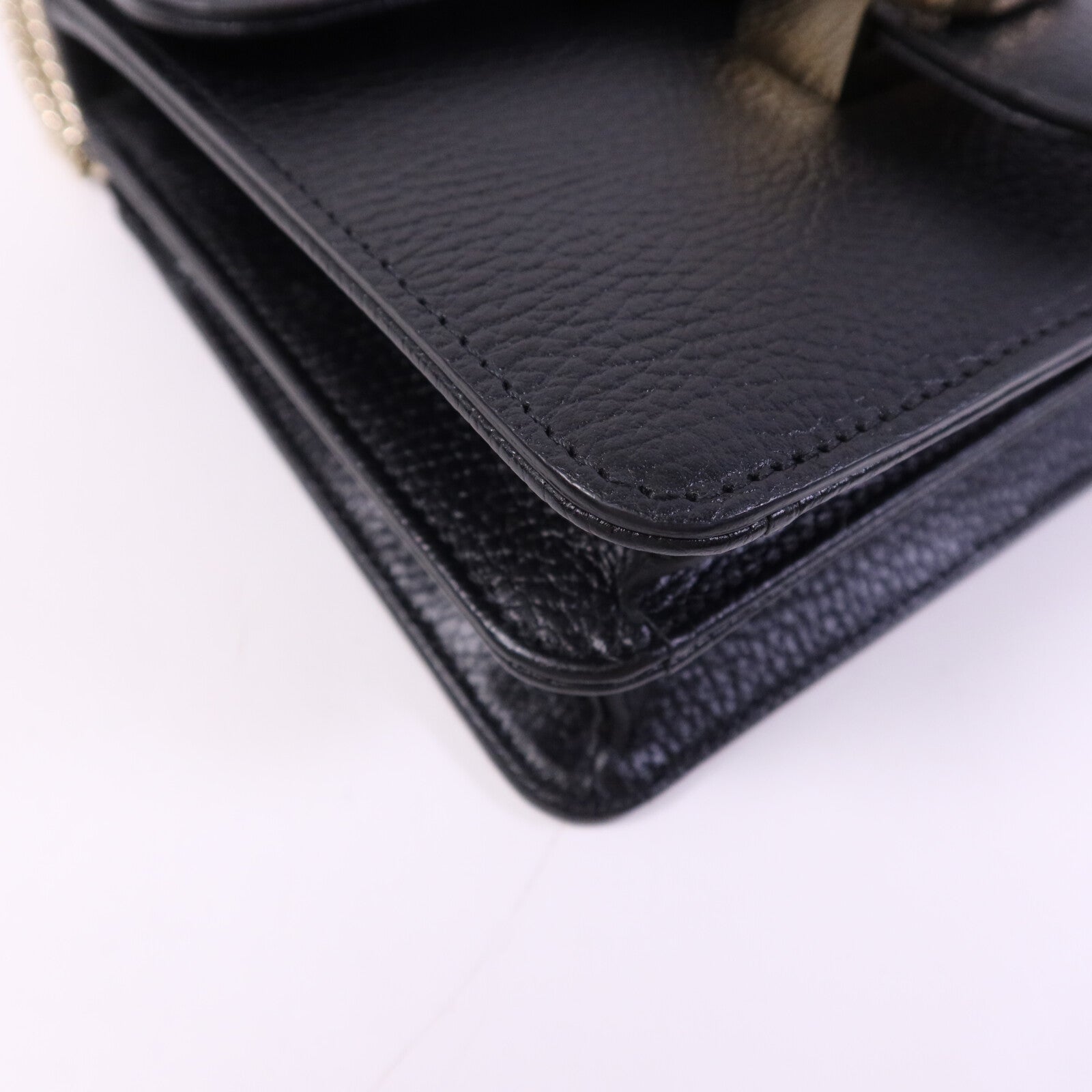 GUCCI 牛皮皮革Interlock G金扣鏈帶肩背袋