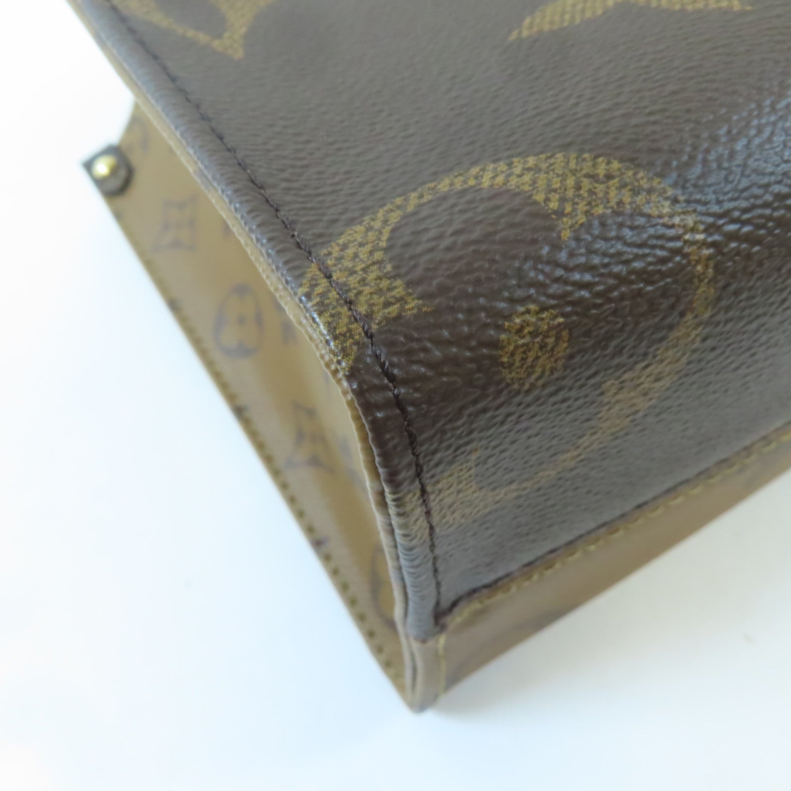 LOUIS VUITTON Monogram On The Go PM金扣手挽肩背兩用袋啡色