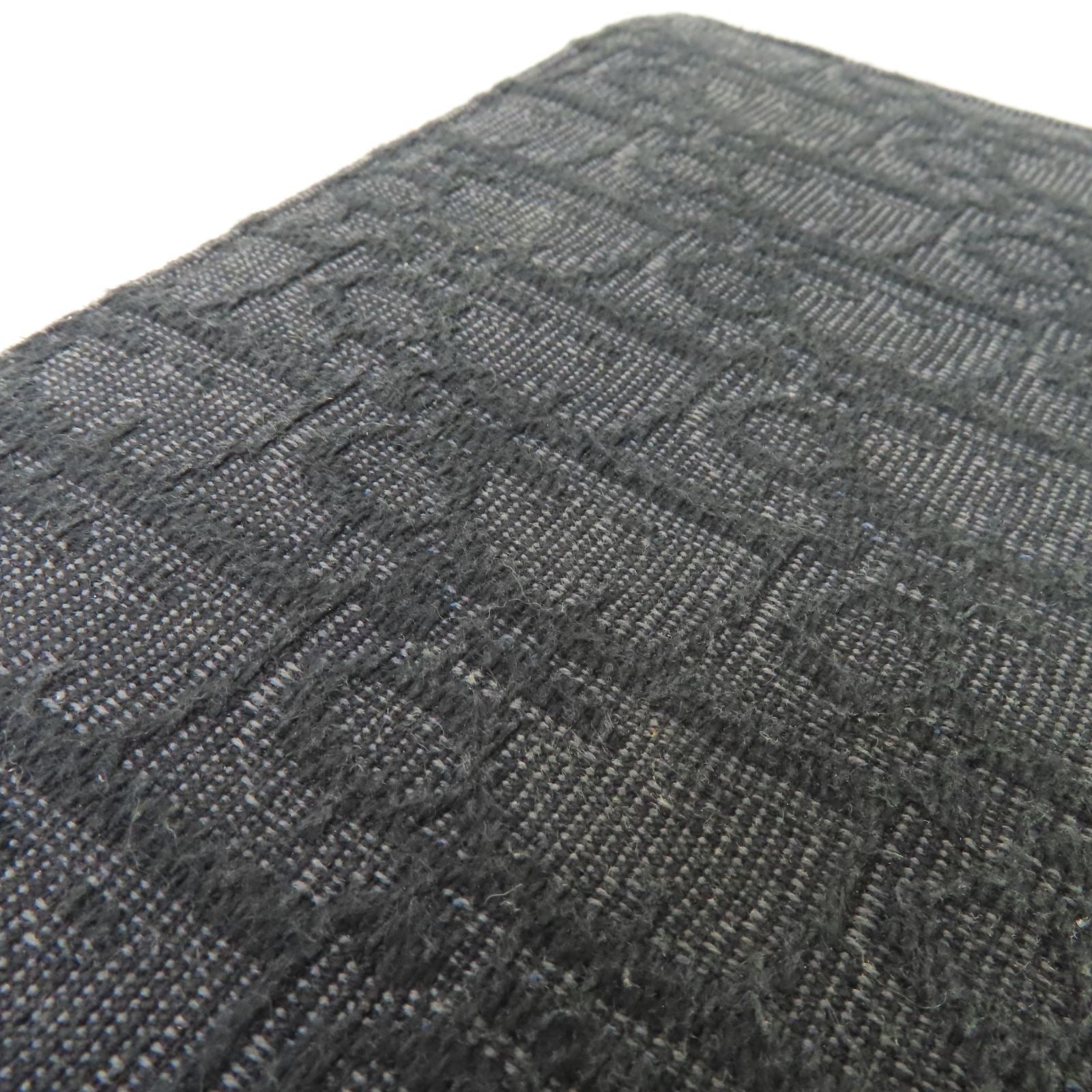 Dior 帆布Zipper Wallet銀扣長錢包黑色