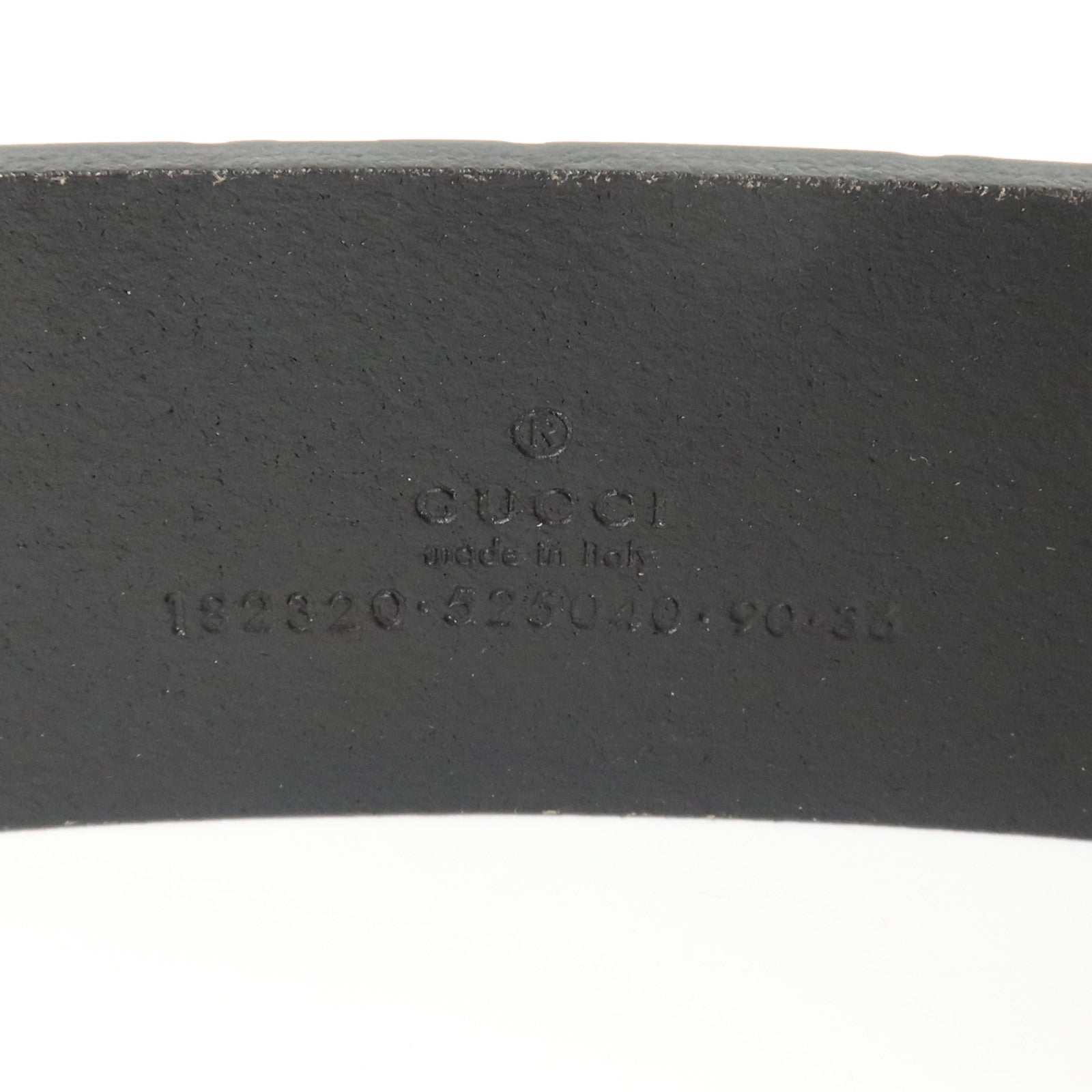 GUCCI 牛皮皮革Interlocking G Belt 90cm銀扣皮帶
