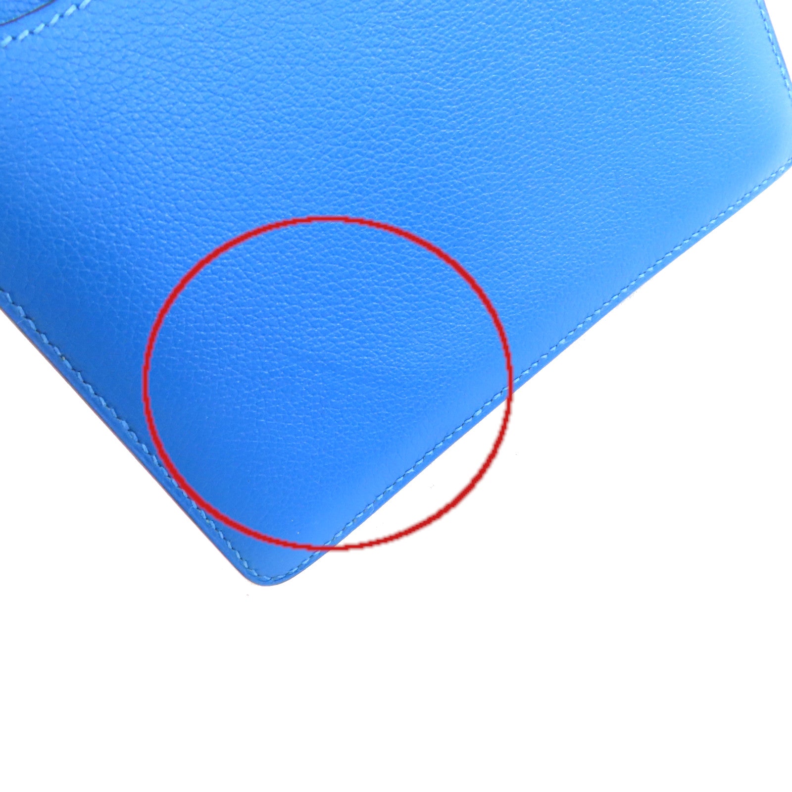 HERMES Evercolour皮革Mini Roulis Shoulder Bag金扣肩背袋T7 Bleu Saphir/寶石藍色