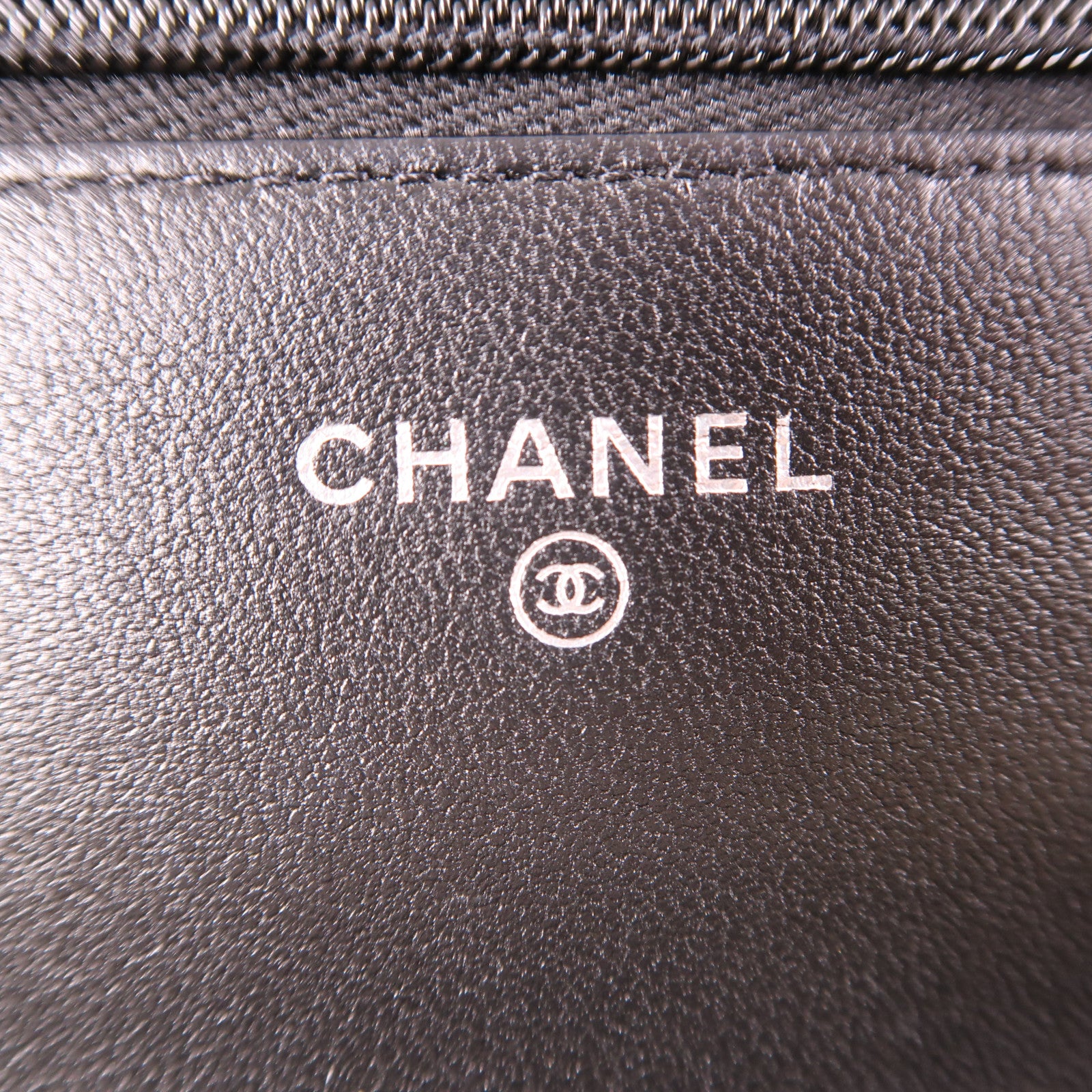 CHANEL 羊皮皮革WOC Wallet On Chain銀扣鏈帶肩背袋