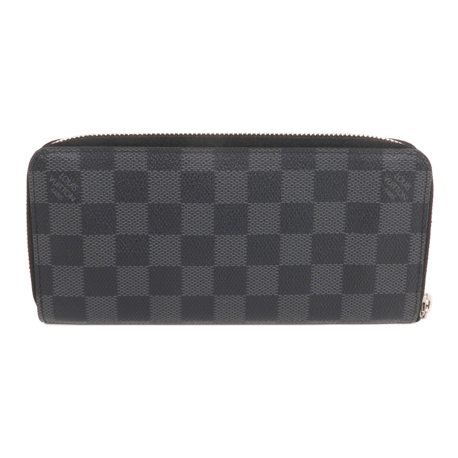 LOUIS VUITTON Damier Graphite Zippy Wallet Vertical銀扣長錢包