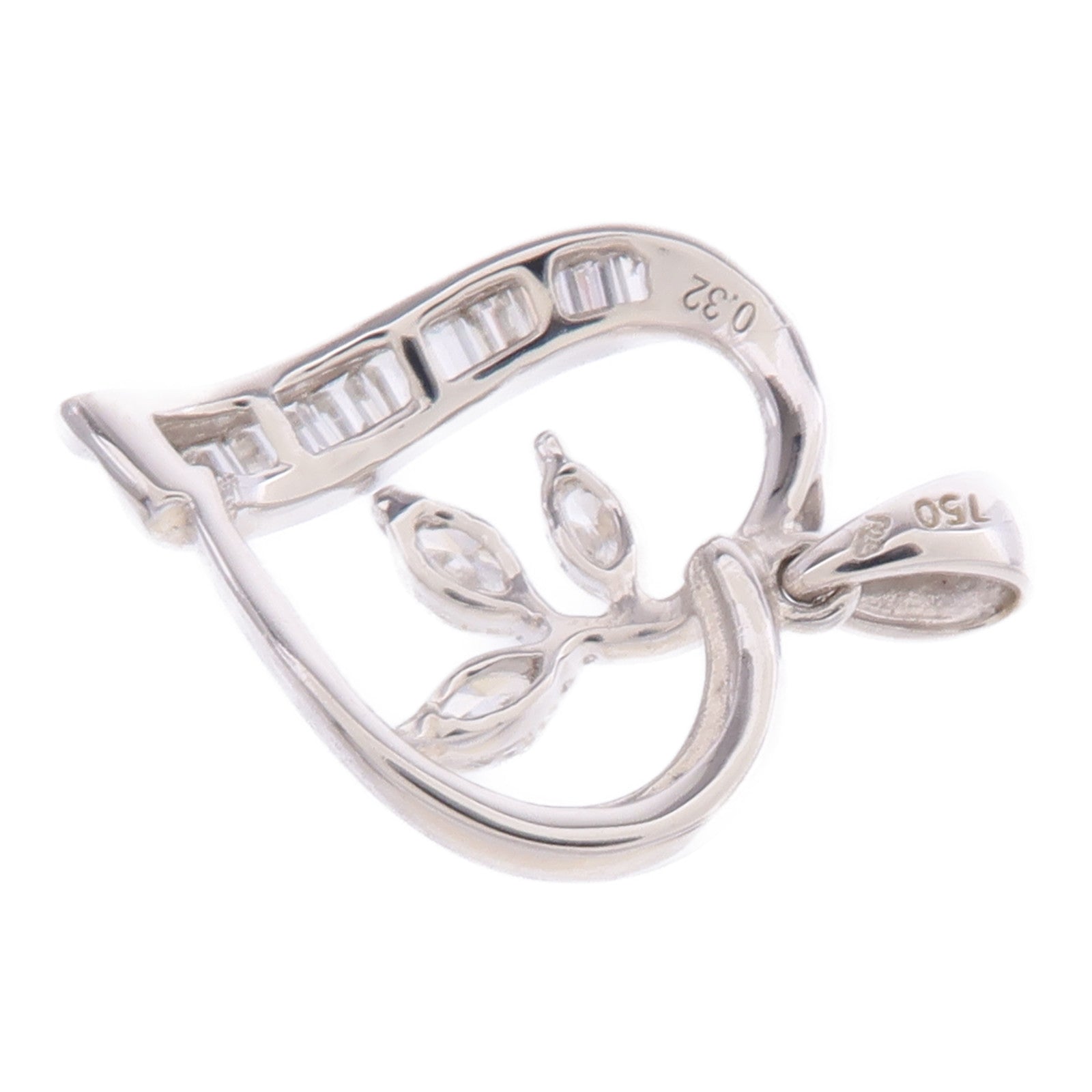 JEWELRY 【激減優惠】18K白金Diamond Pendant Top鑽石吊墜
