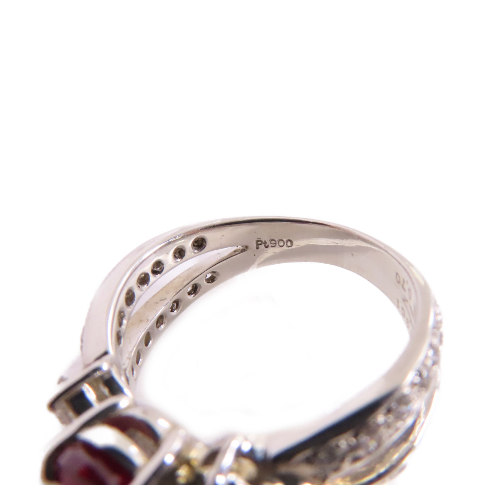 JEWELRY 【激減優惠】PT900鉑金/1.961ct紅寶石/0.70ct鑽石Ruby Diamond Ring戒指US#6.25