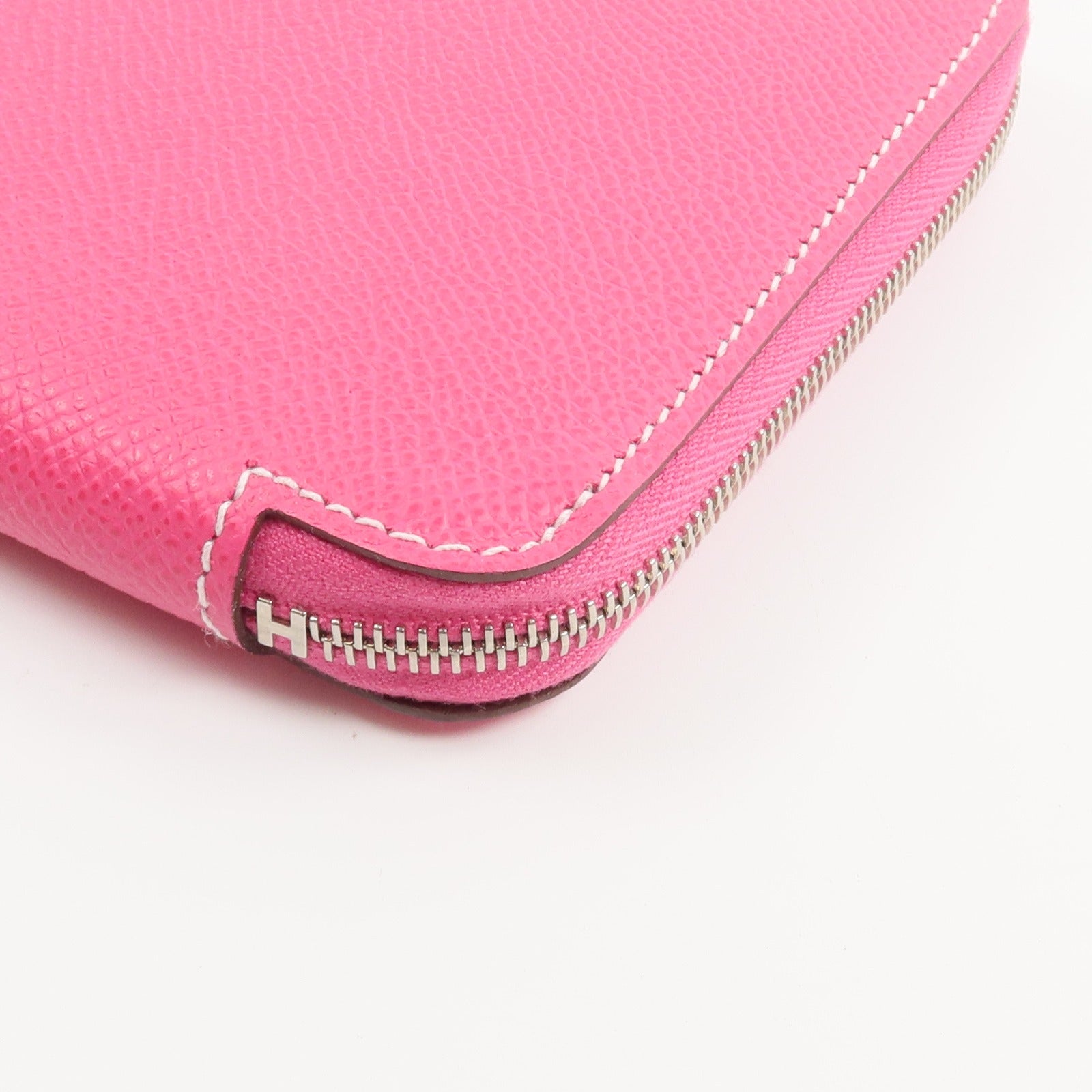 HERMES 【激減優惠】Epsom皮革Silk In Long Wallet長錢包Rose Tyrien