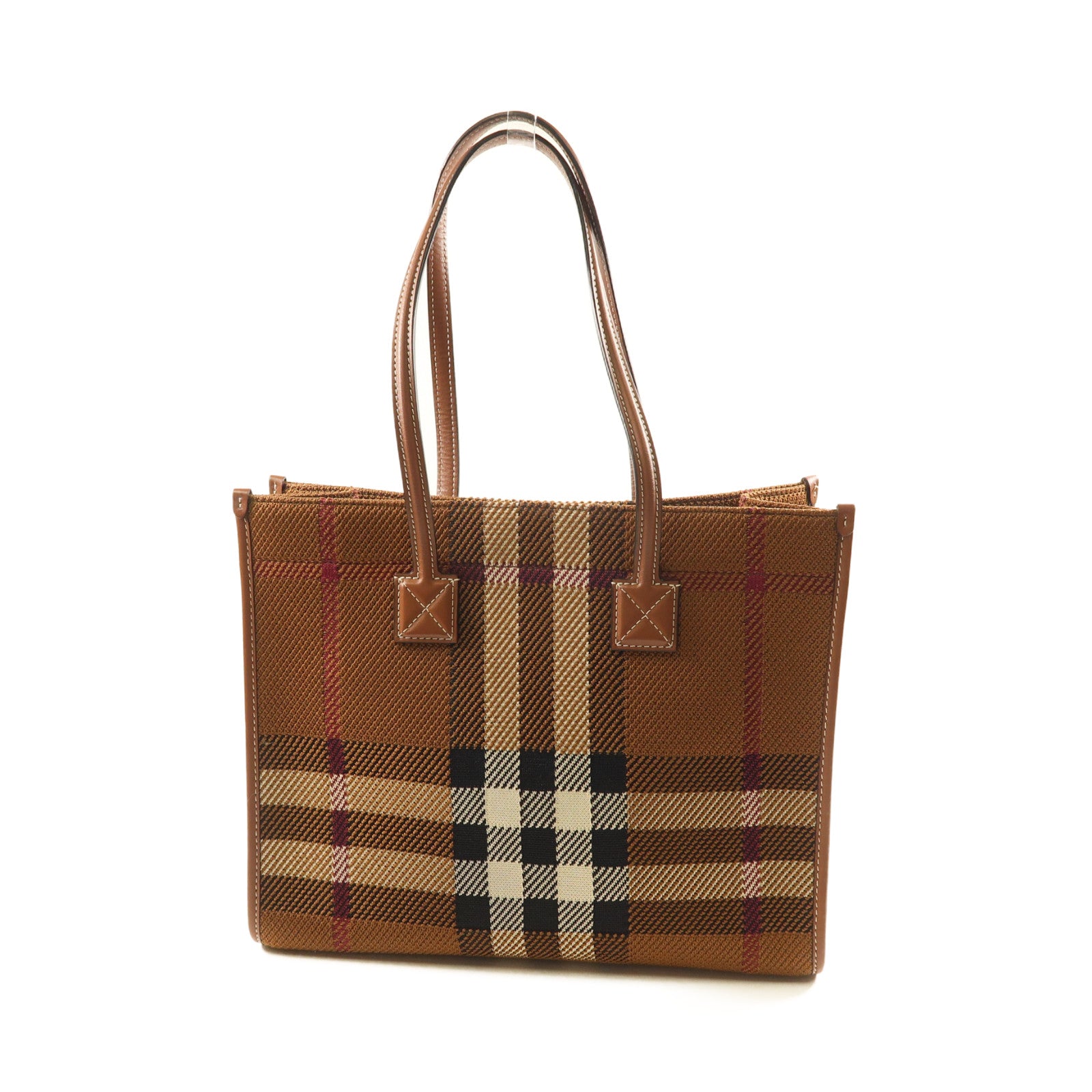 BURBERRY 帆布/皮革Shoulder Bag金扣肩背袋啡色