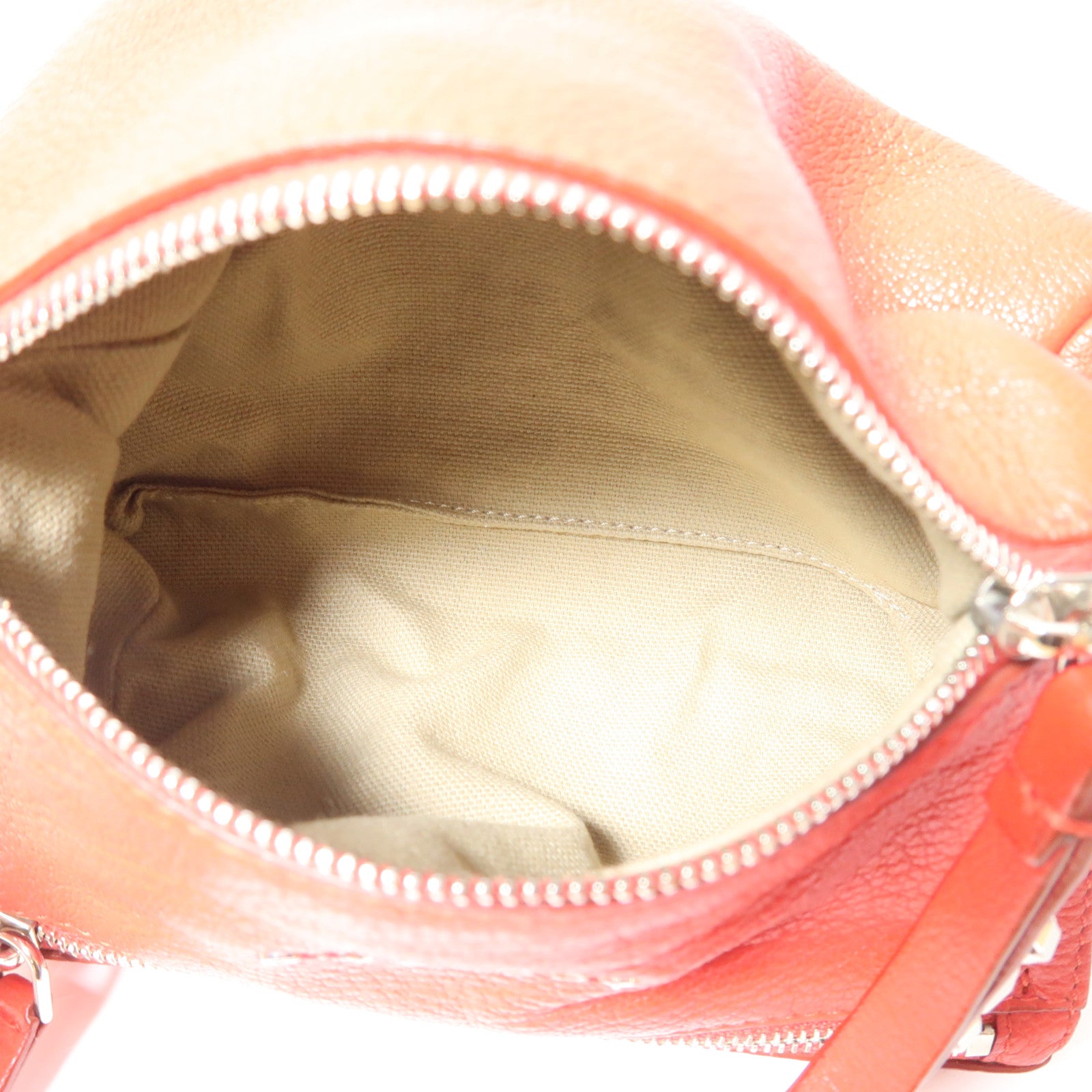 GIVENCHY 山羊皮皮革Pandora Clutch Bag銀扣手拿包紅色