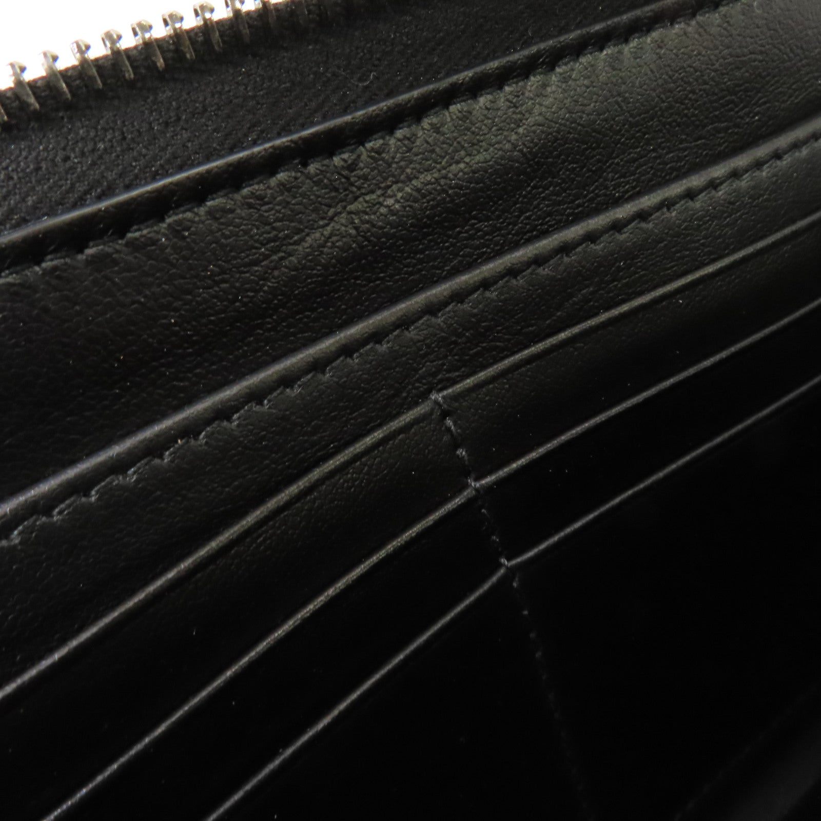 Dior 帆布Zipper Wallet銀扣長錢包黑色