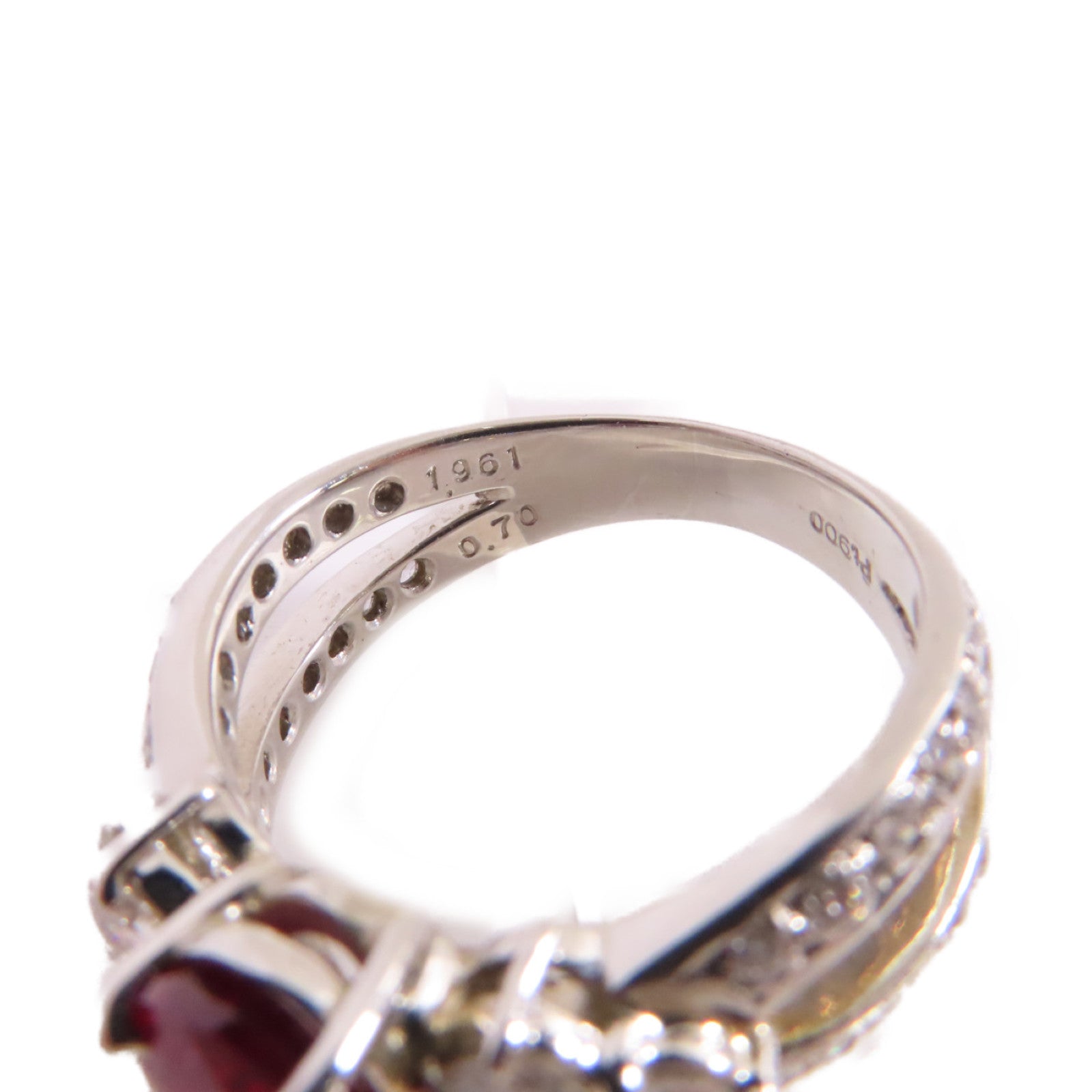 JEWELRY 【激減優惠】PT900鉑金/1.961ct紅寶石/0.70ct鑽石Ruby Diamond Ring戒指US#6.25