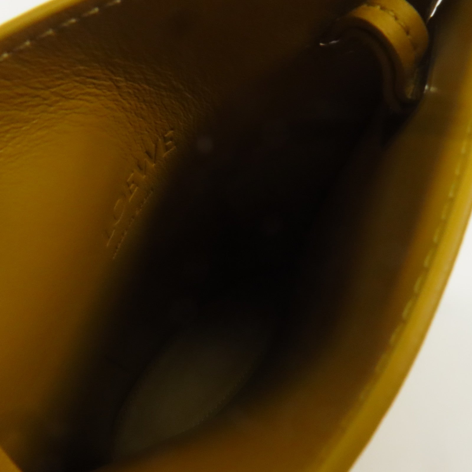 LOEWE 【激減優惠】牛皮皮革Dice Pocket銀扣肩背袋黃色