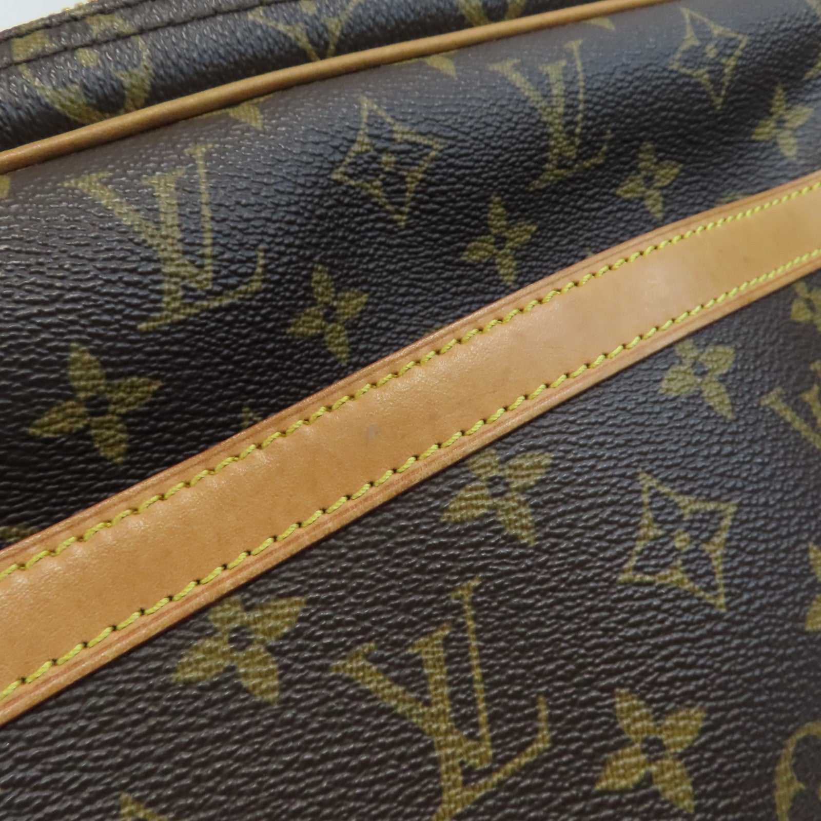 LOUIS VUITTON Monogram Reporter PM金扣肩背袋啡色
