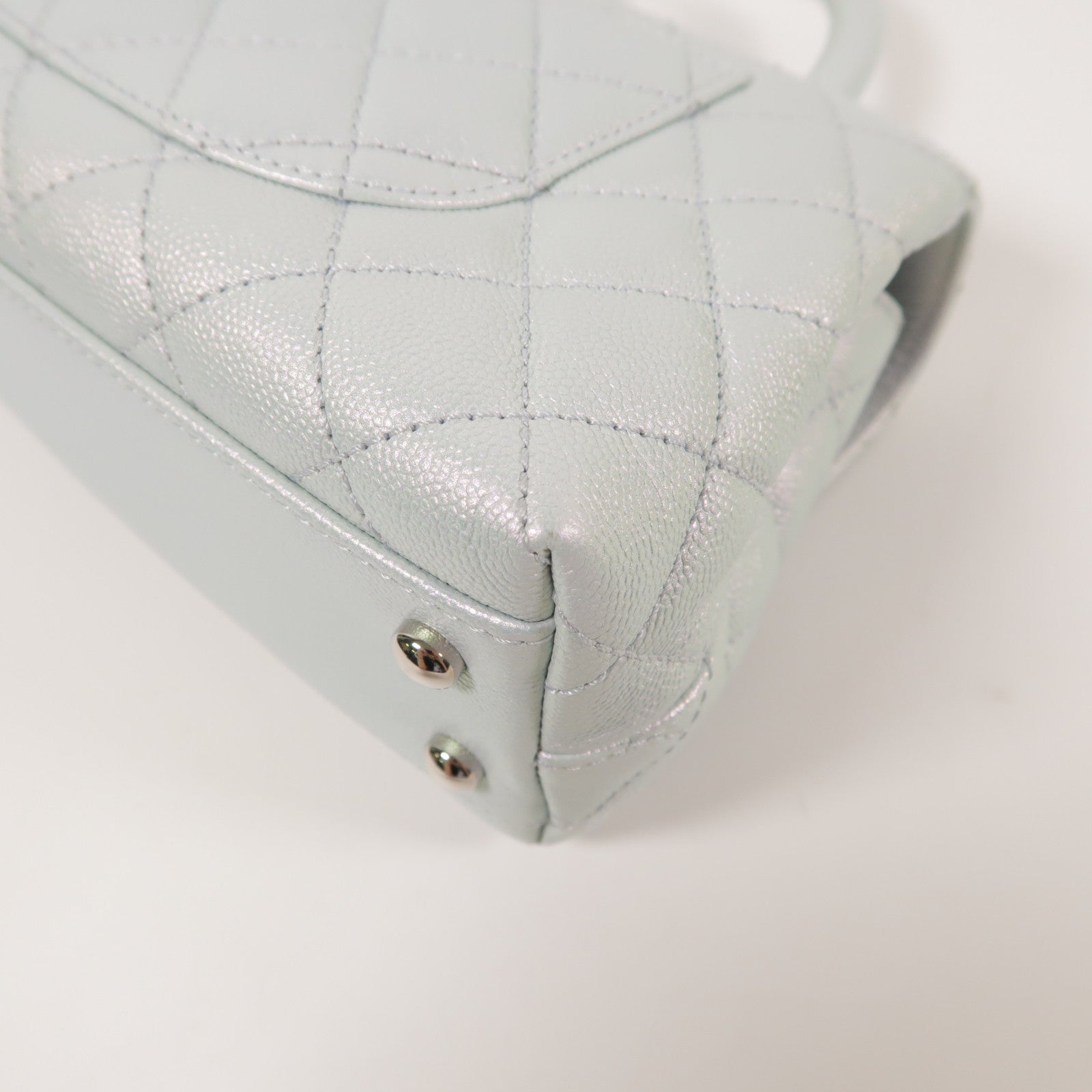 CHANEL 【激減優惠】牛皮皮革Co Co Handle銀扣鏈帶手挽肩背兩用袋